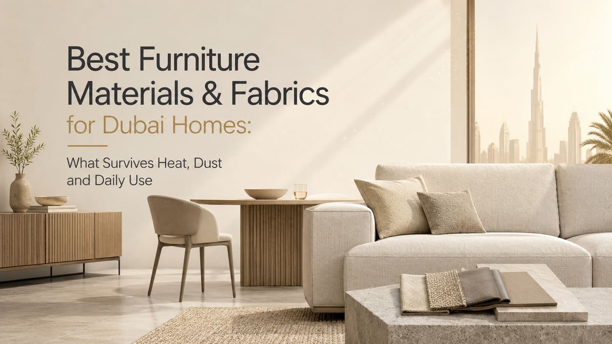 Best Furniture Materials & Fabrics for Dubai Homes: What Survives Heat, Dust and Daily Use
