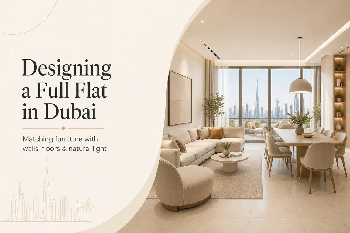 How to Design a Full Flat: Matching Furniture with Walls, Floors and Natural Light in Dubai