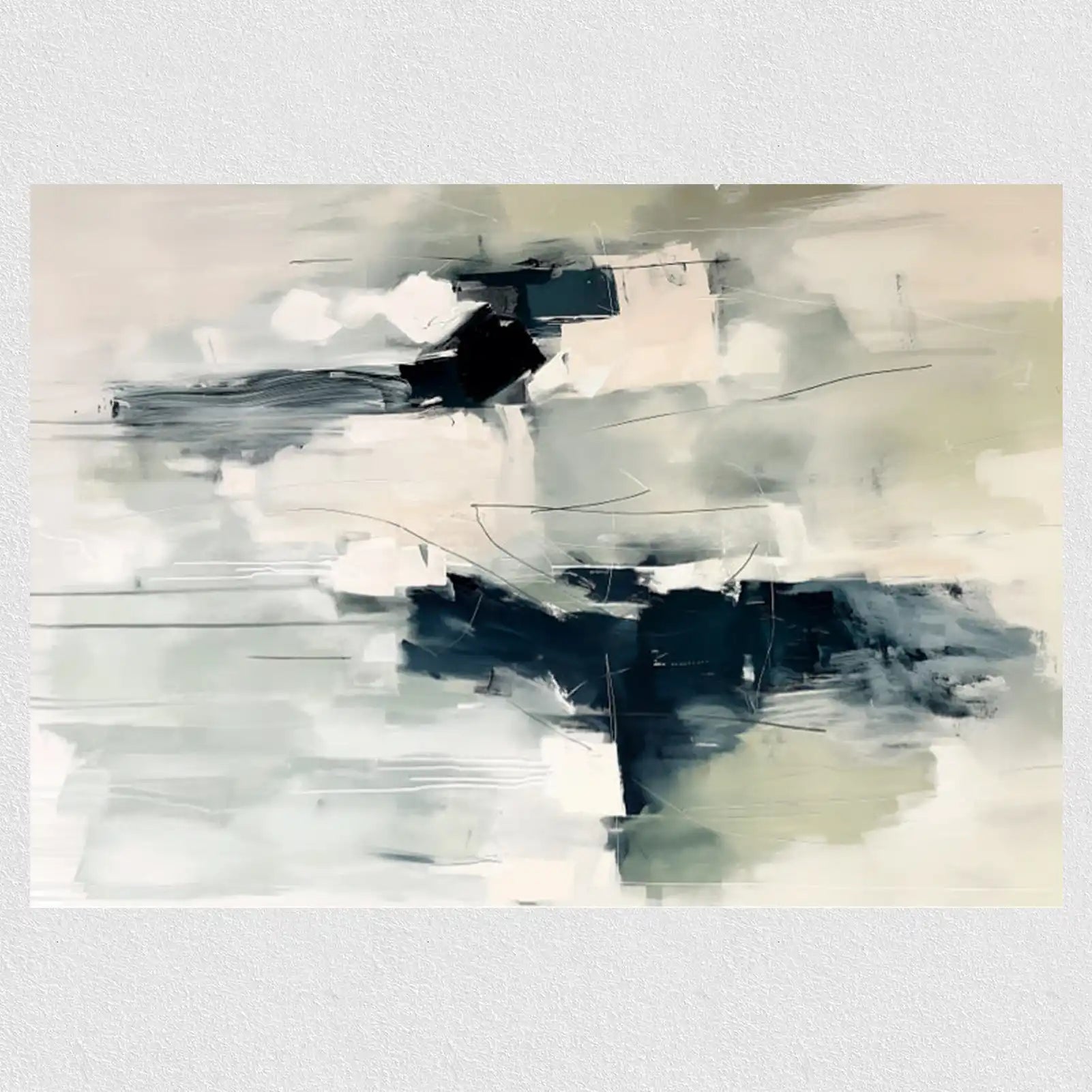 Watercolor Waves of Thought Poster