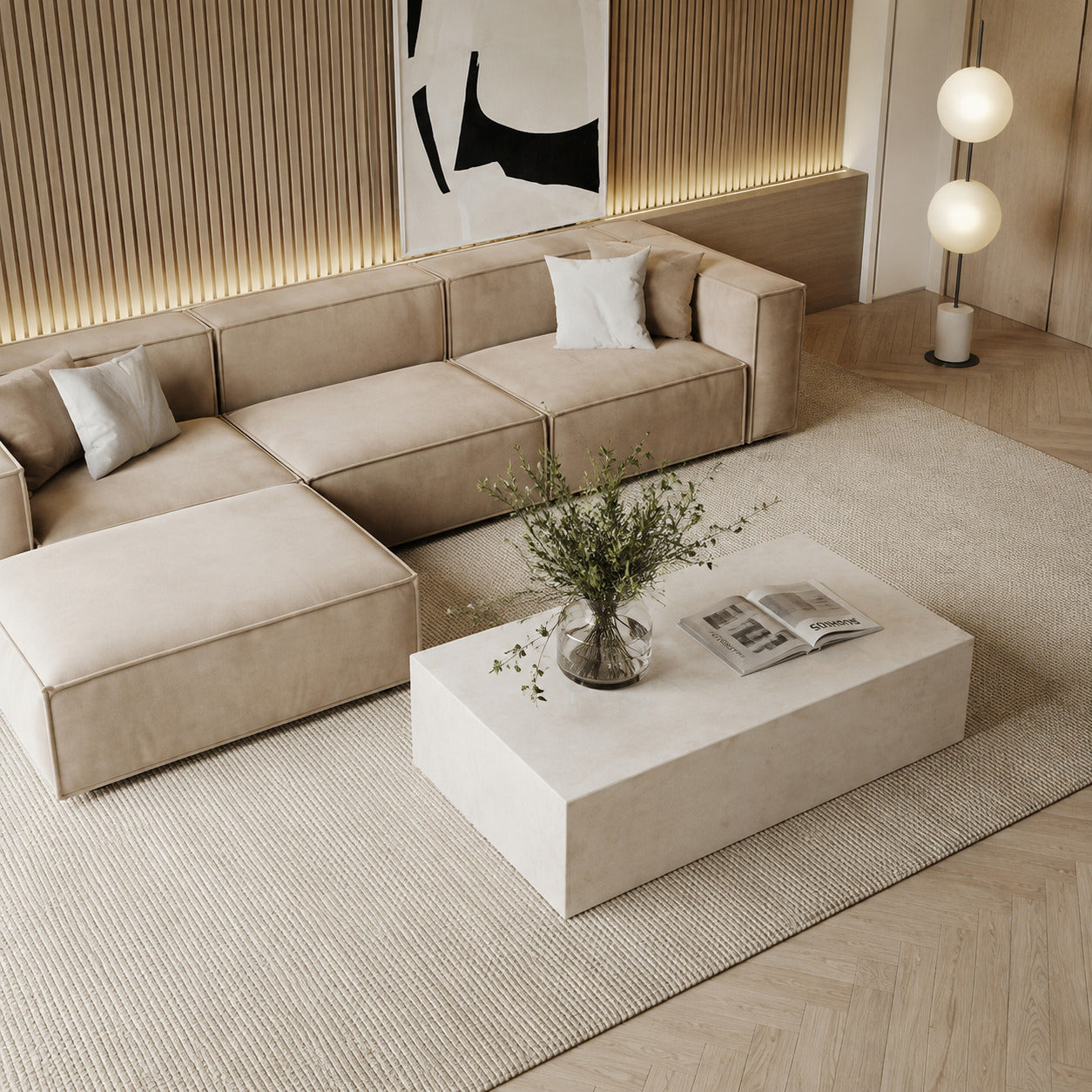 Cube Crema Marfil Coffee Table image