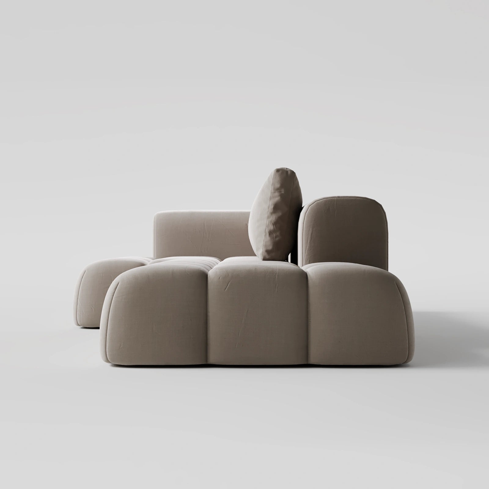 Cuddle Cove Matt Velvet L-Shaped Sofa 2