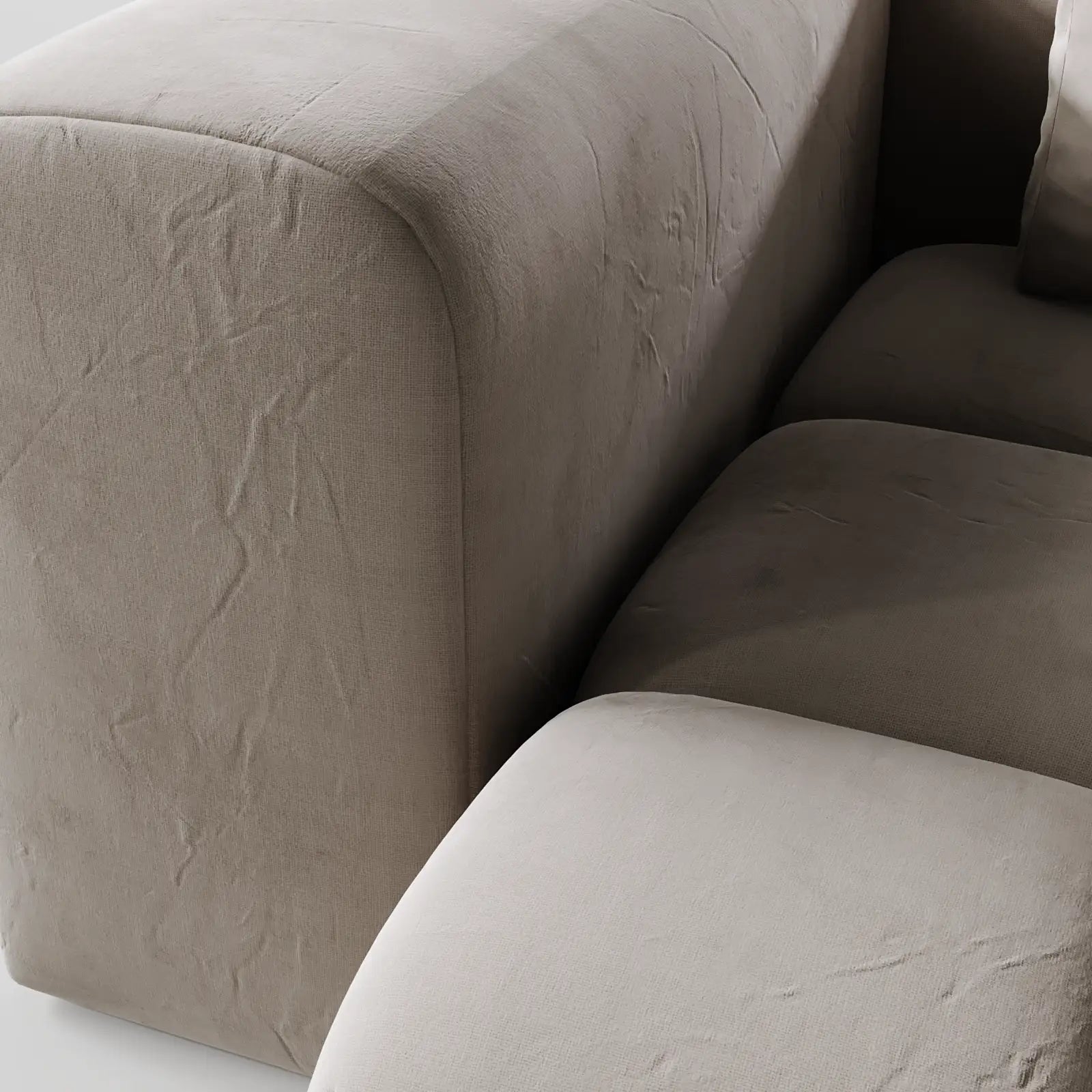 Cuddle Cove Matt Velvet L-Shaped Sofa 4