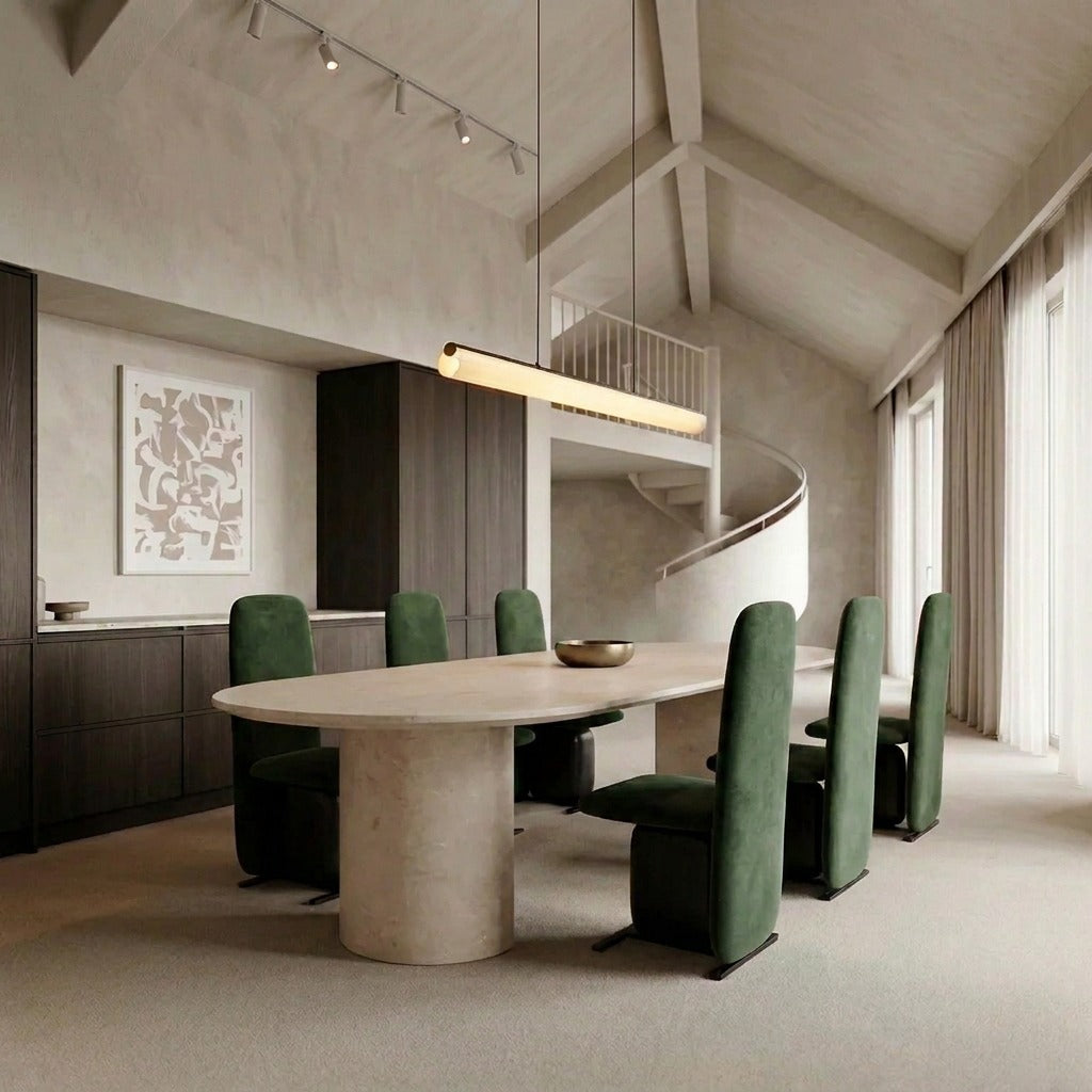 Modena Cream Travertine Dining Table