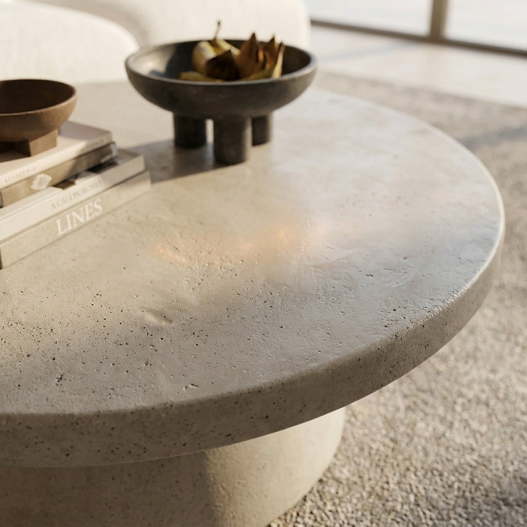 Alice Cream Microconcrete Coffee Table image