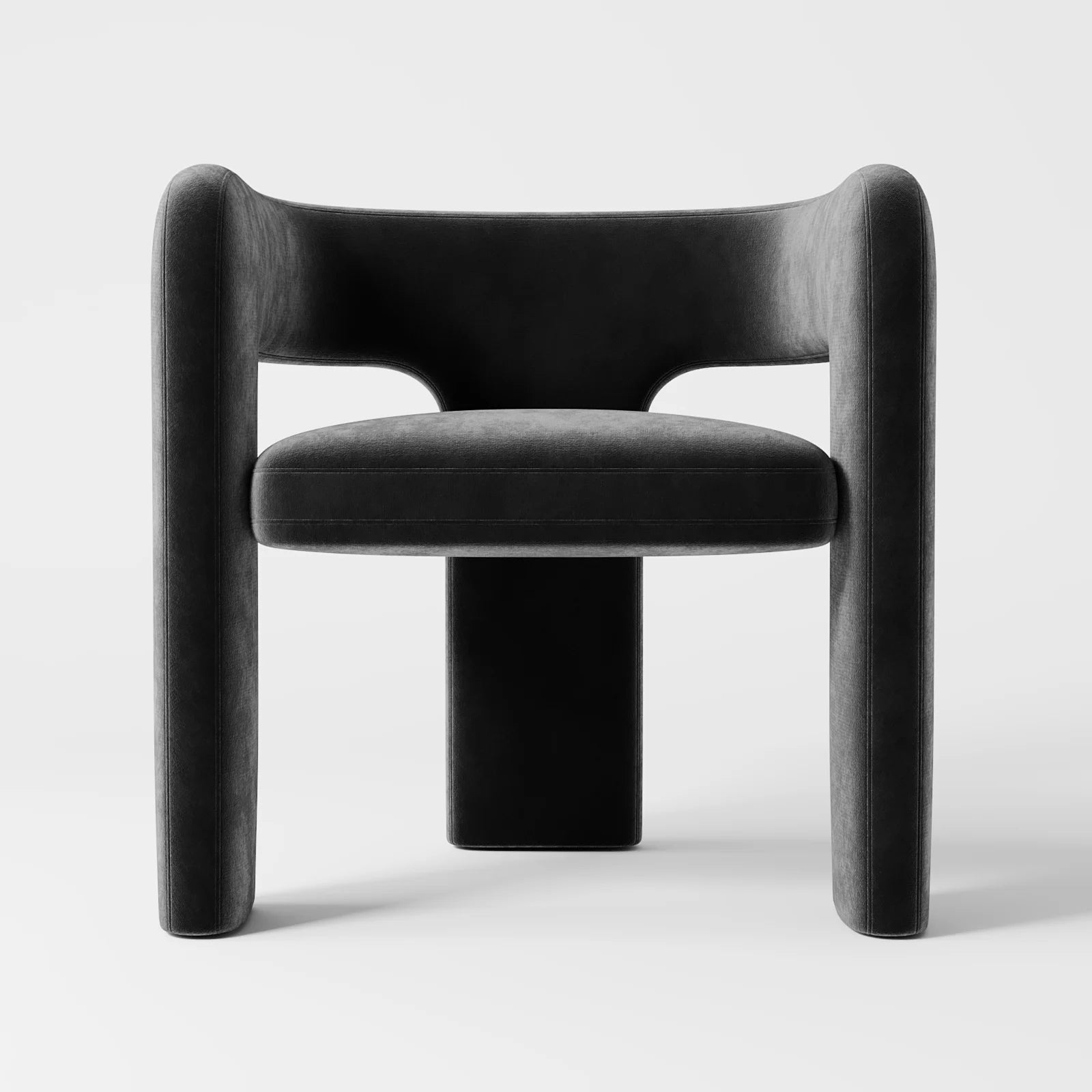 Lush U-Shaped Velvet Armchair 1