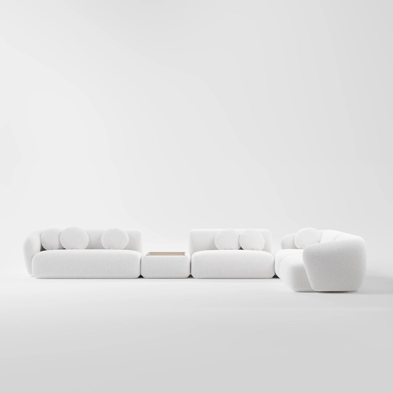 Bliss Boucle L-Shaped Modular Sofa 1