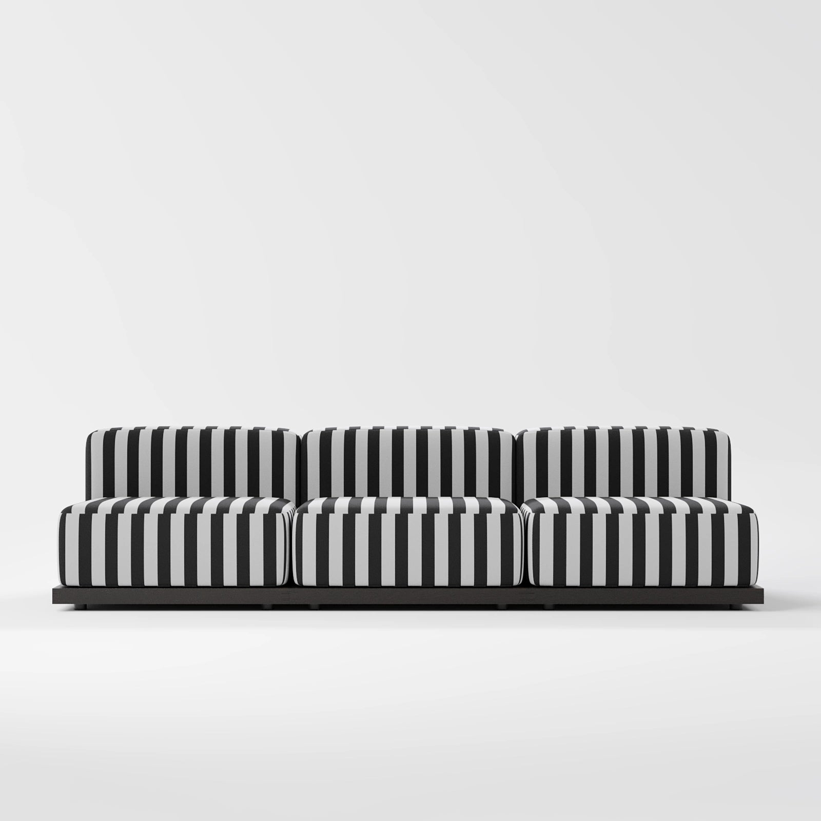 Striped Premium Satin Sectional Sofa 1