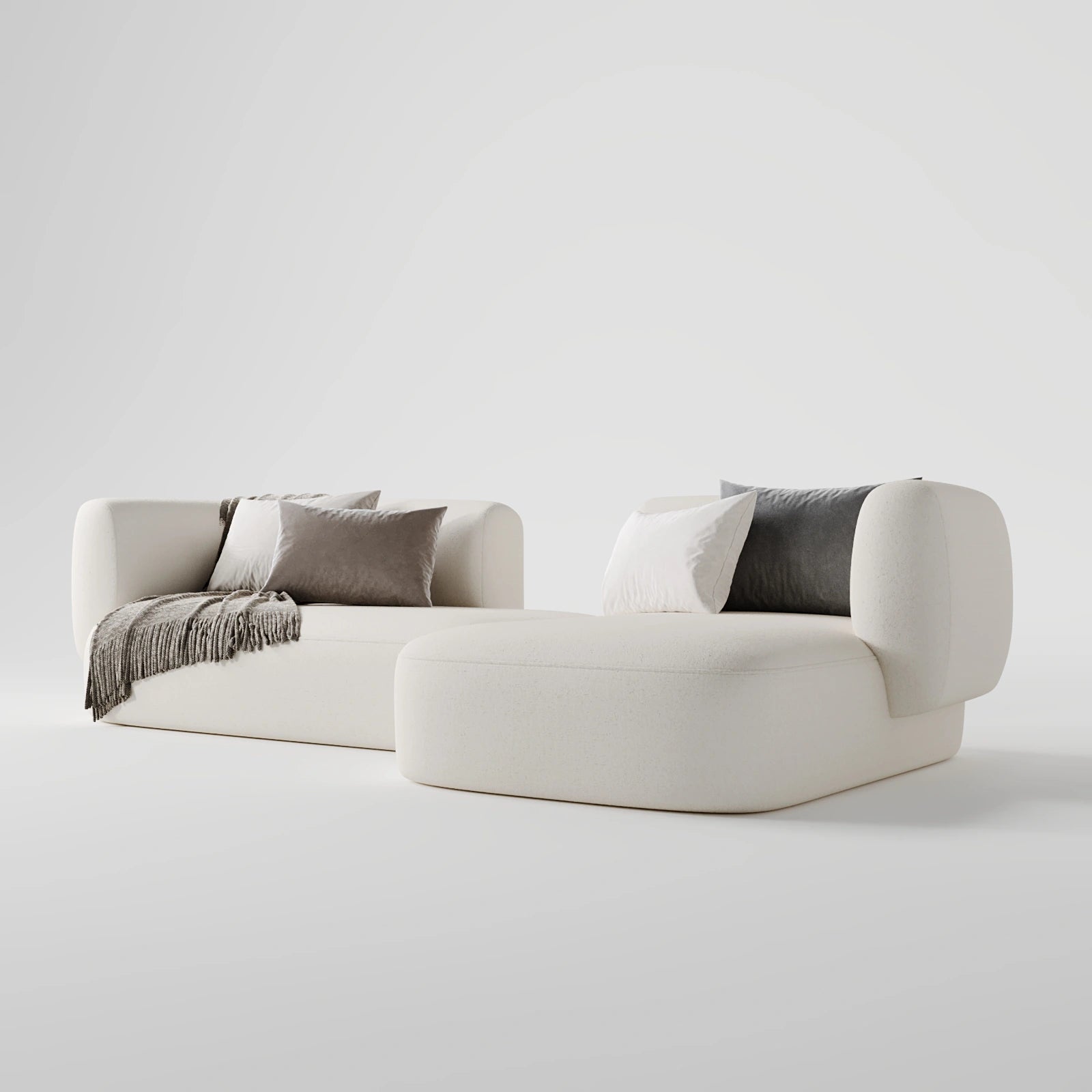 Essence Premium Boucle L-Shaped Sofa 3