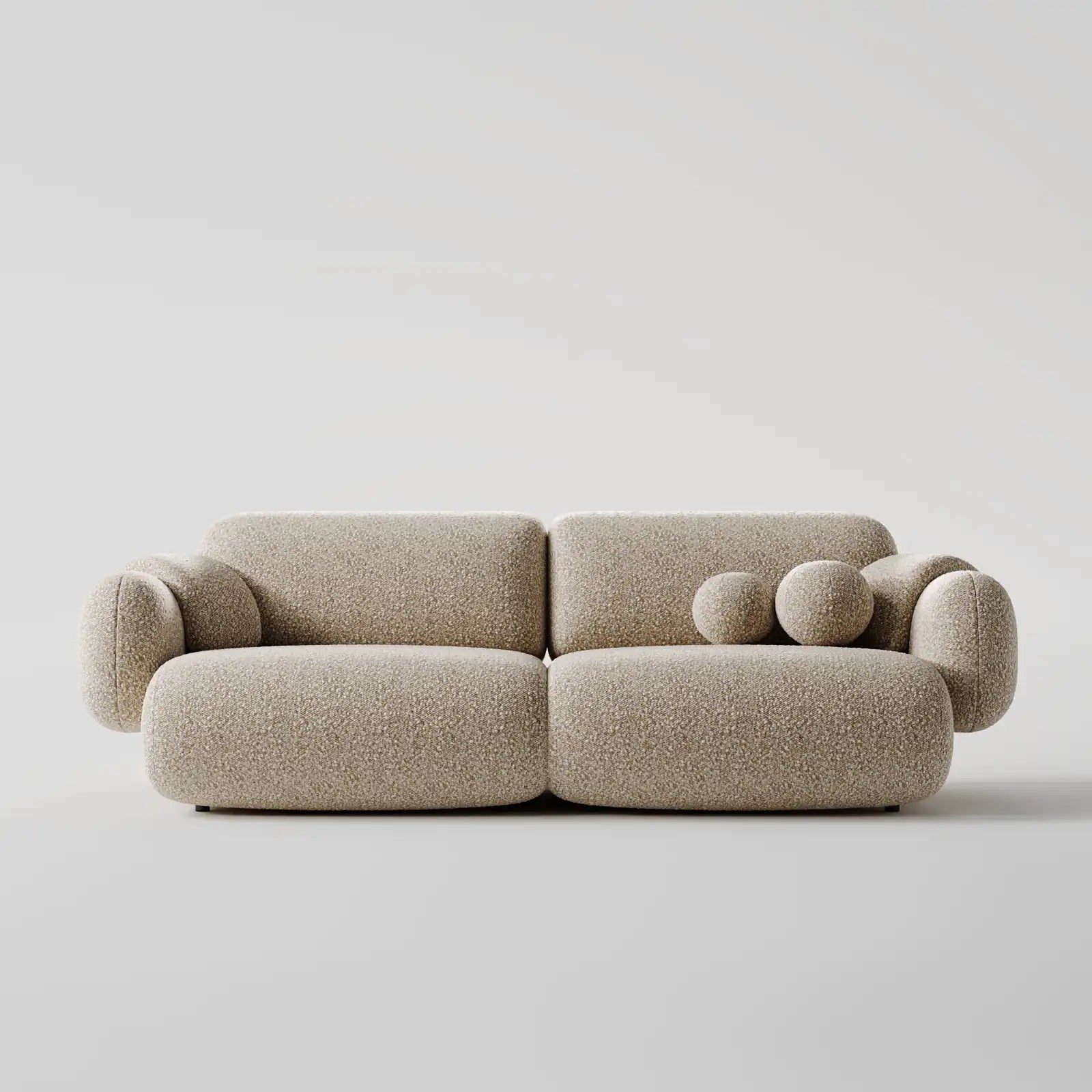 GentleRest Premium Boucle Sofa 3-Seater 1
