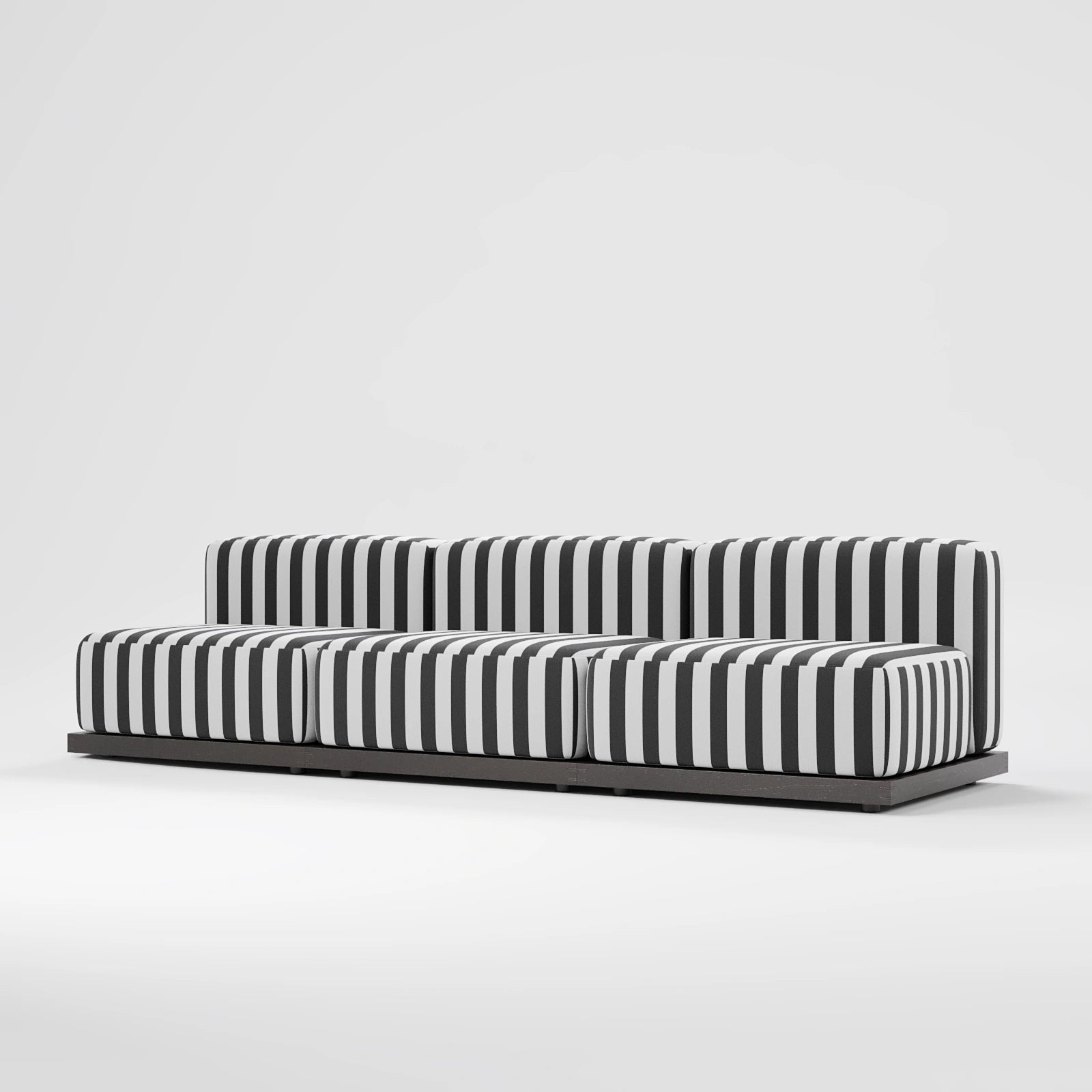 Striped Premium Satin Sectional Sofa 3