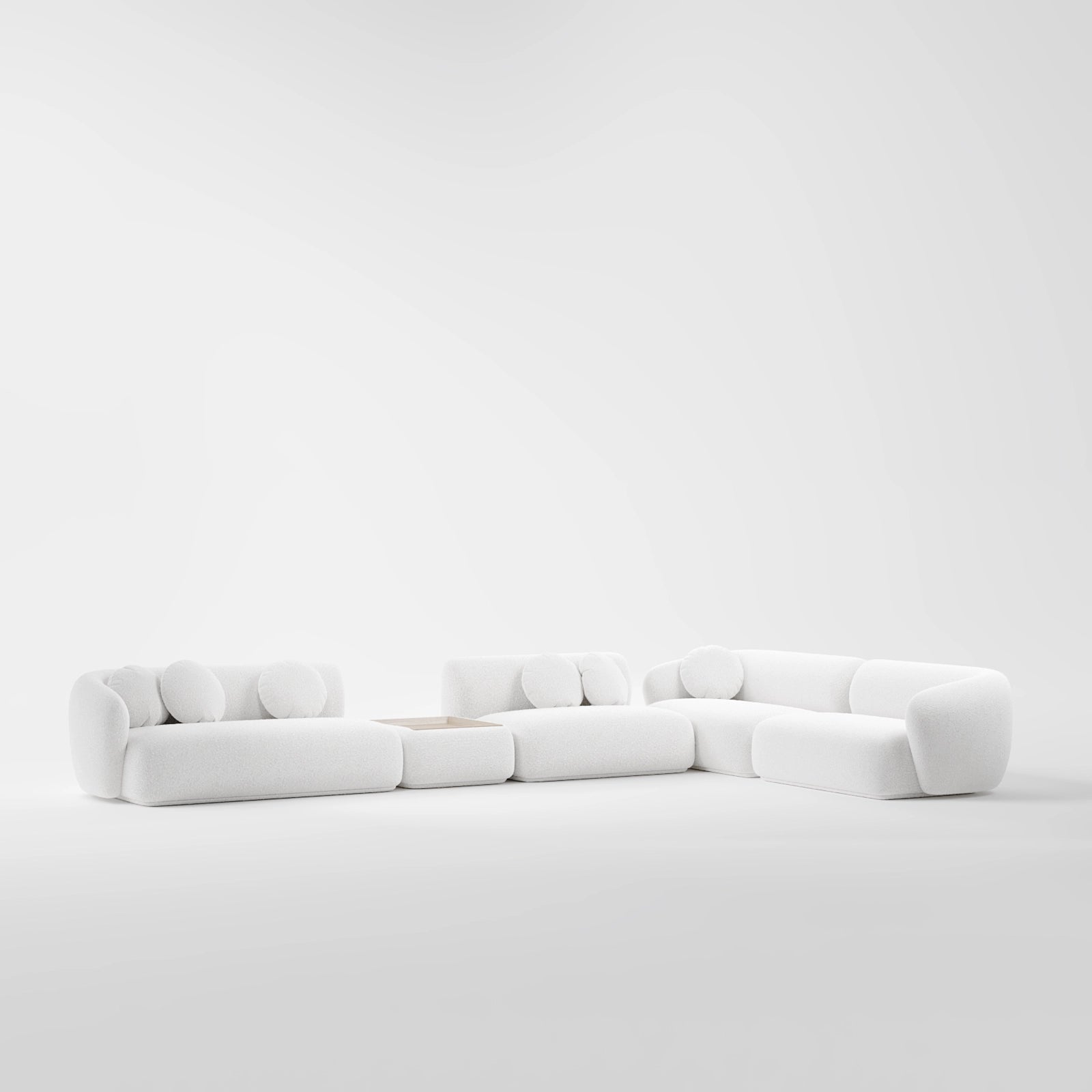 Bliss Boucle L-Shaped Modular Sofa 3