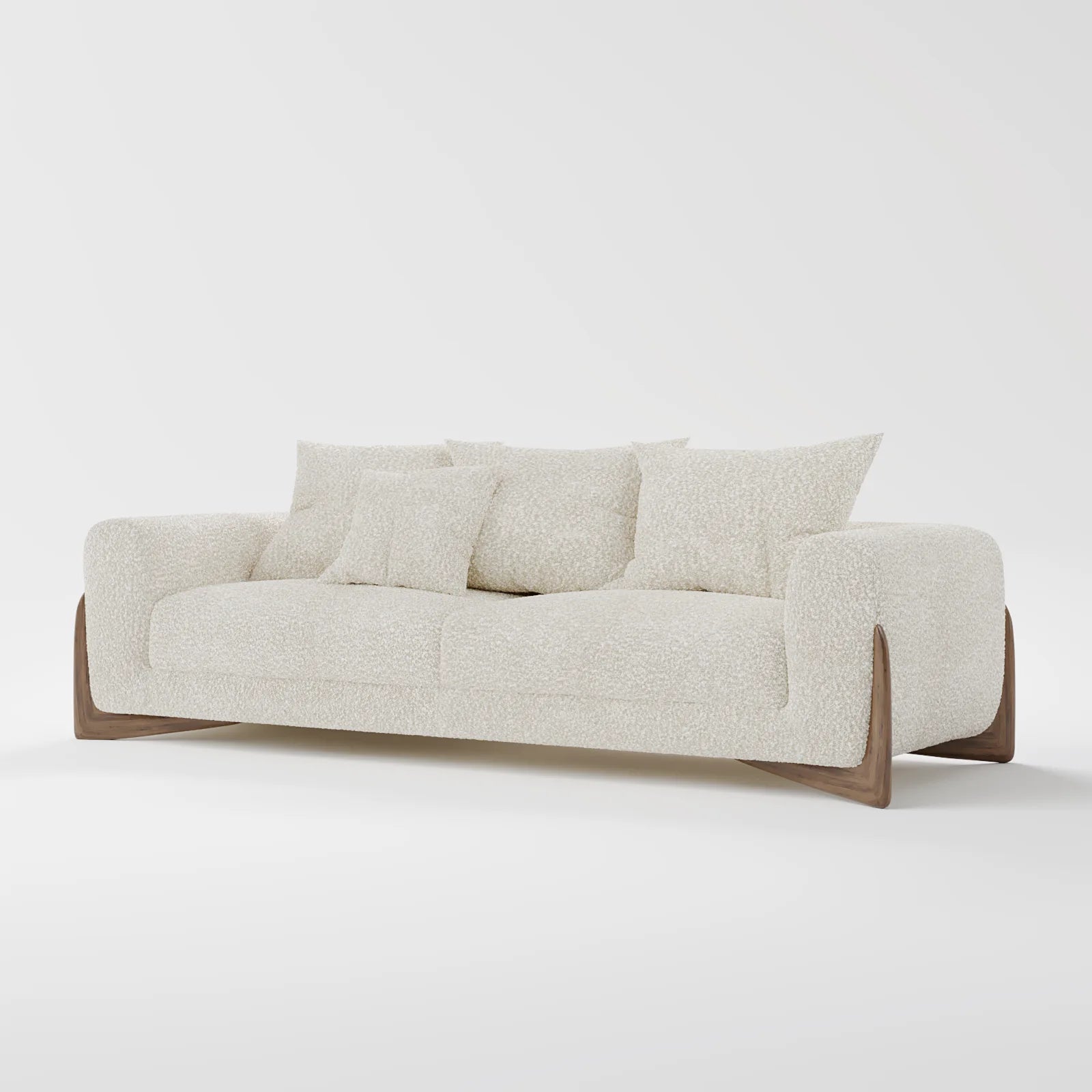 CloudSoft Boucle Lounge Sofa 2-Seater 3