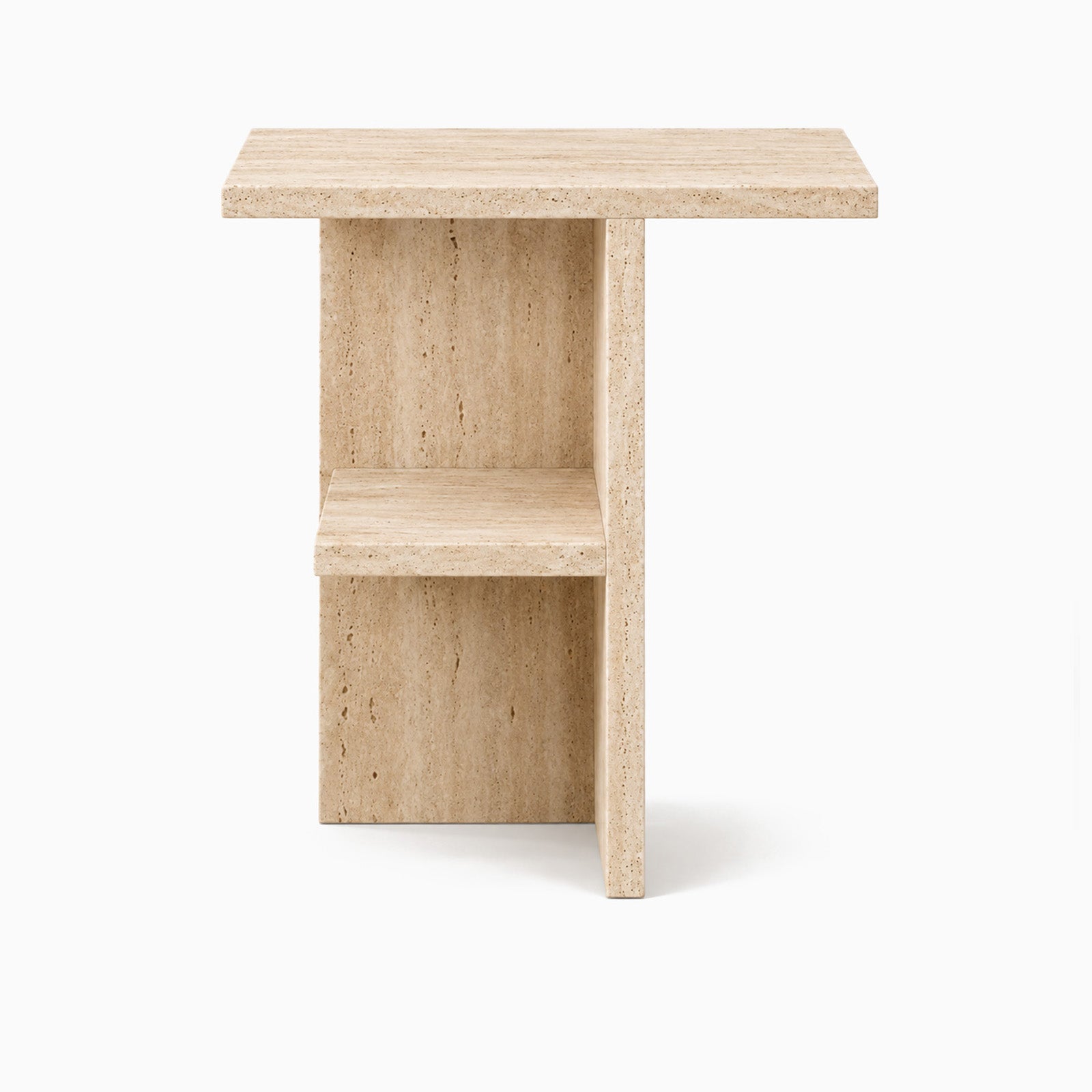 Canna Cream Travertine Side Table