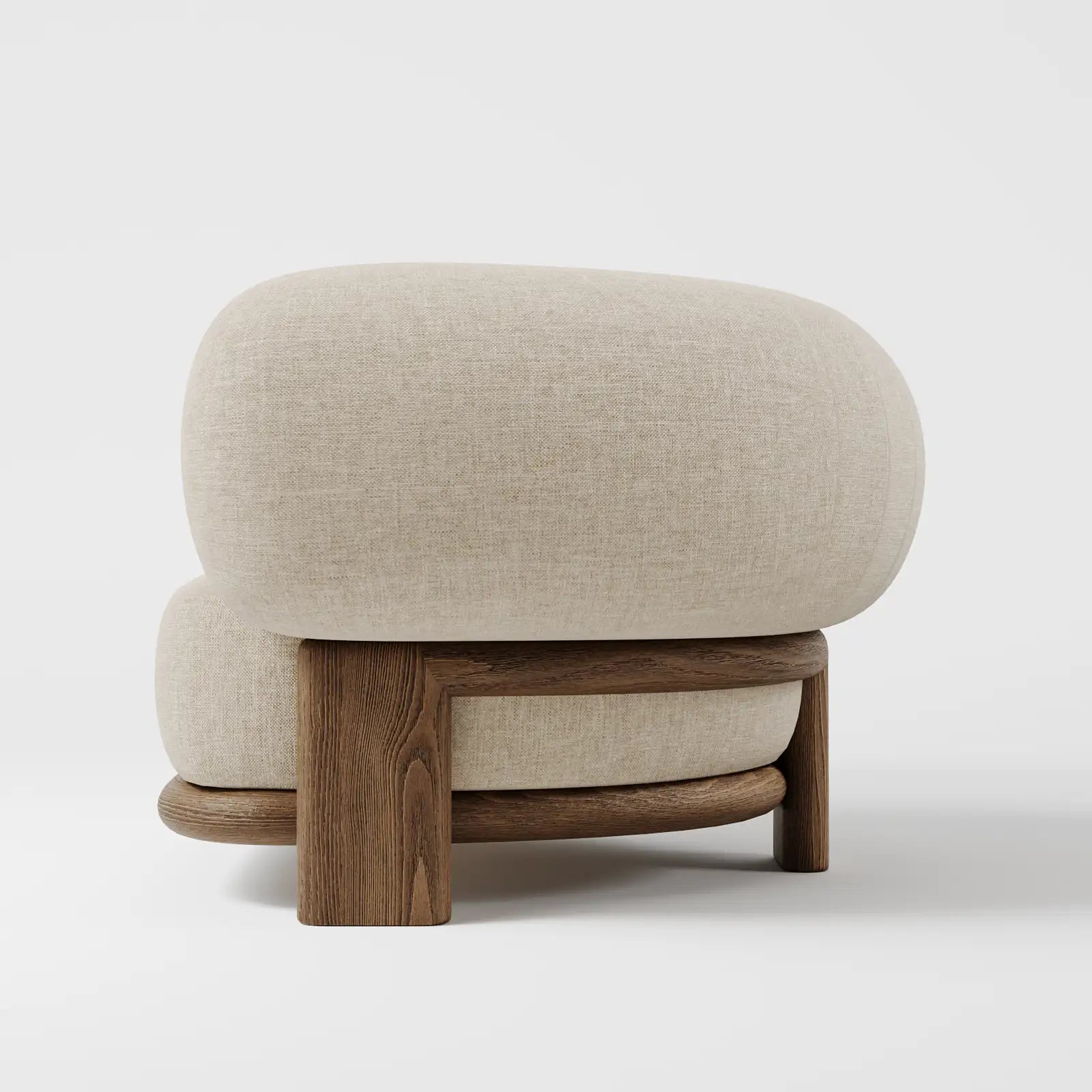 LuxeCurve Linen Chair 2