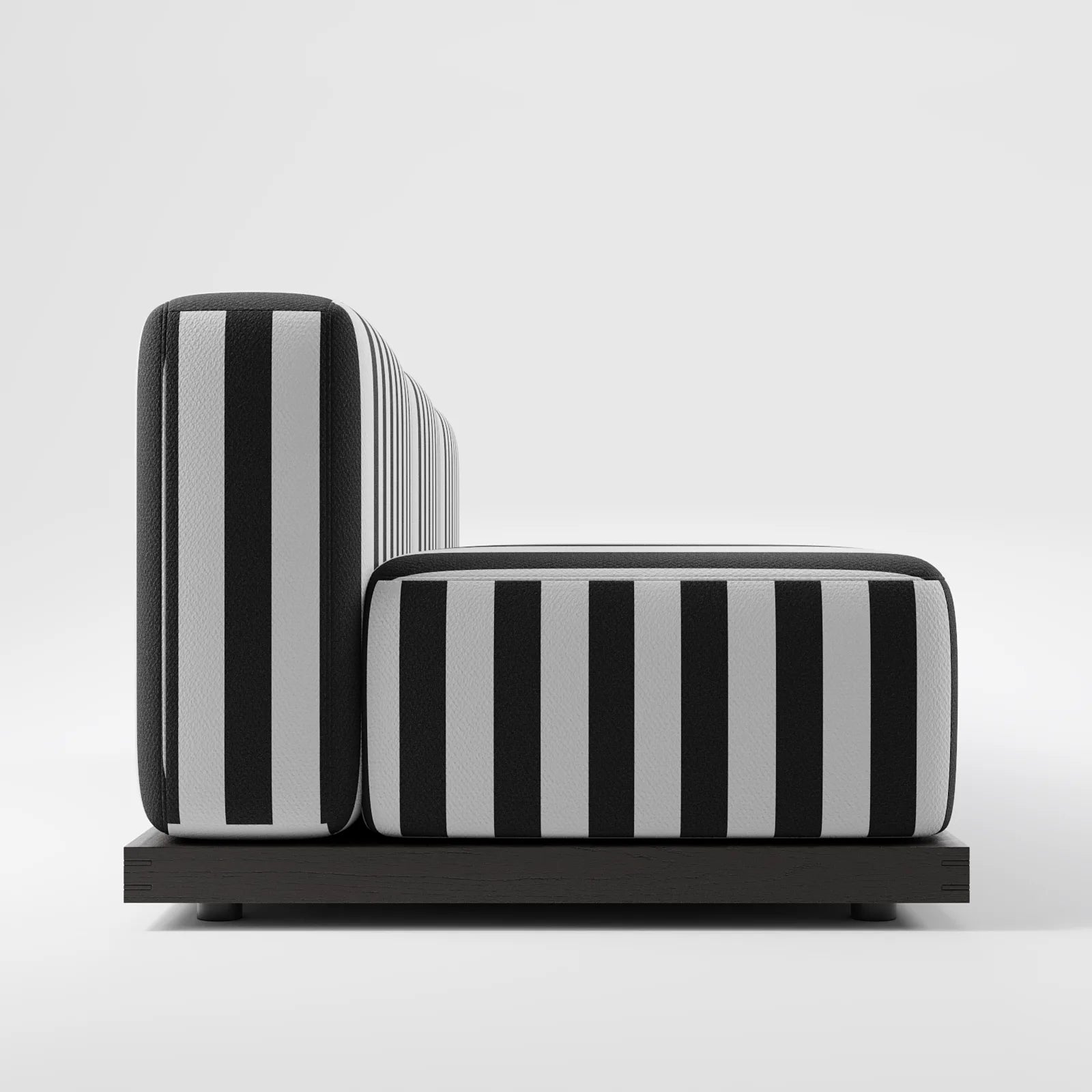 Striped Premium Satin Sectional Sofa 2