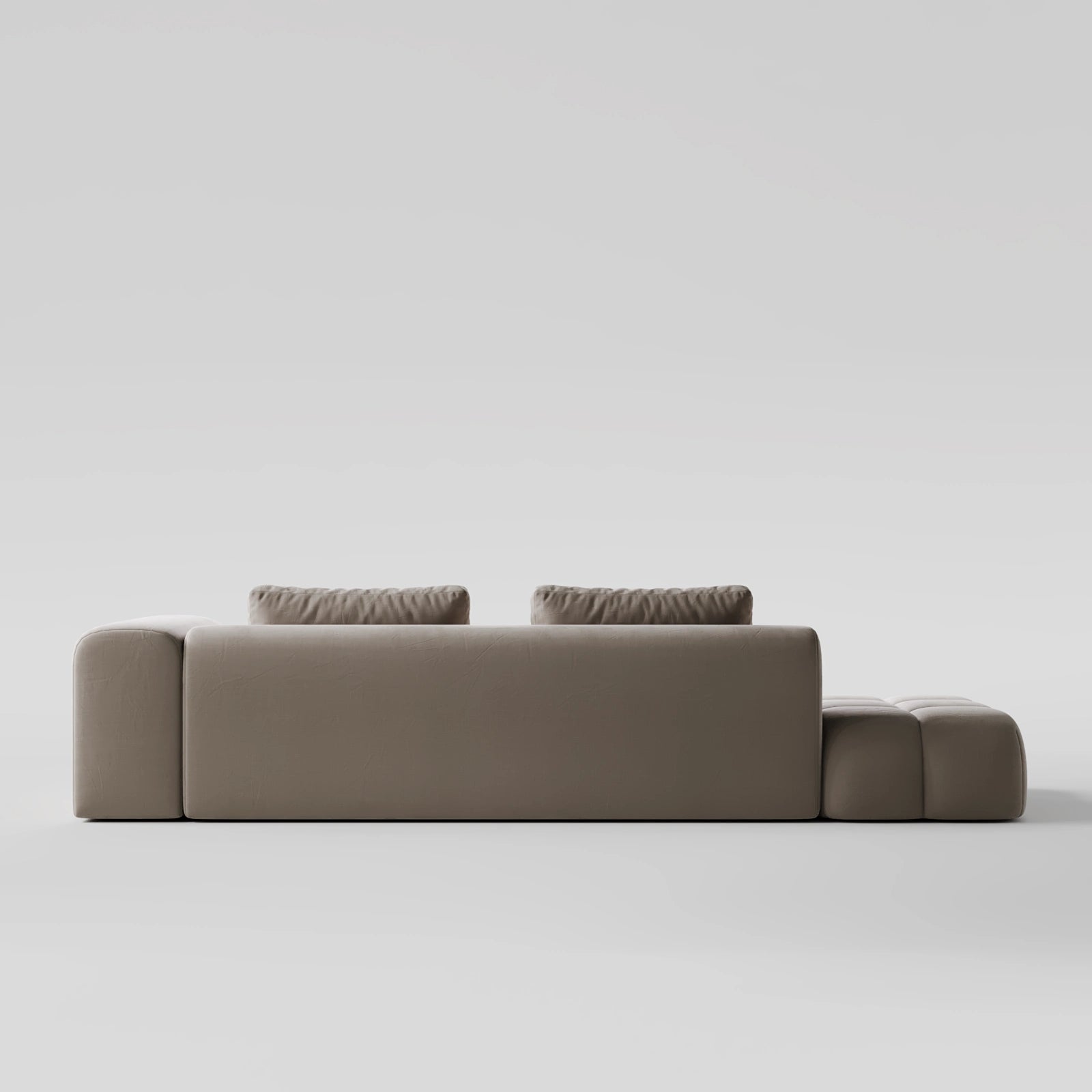 Cuddle Cove Matt Velvet L-Shaped Sofa 5