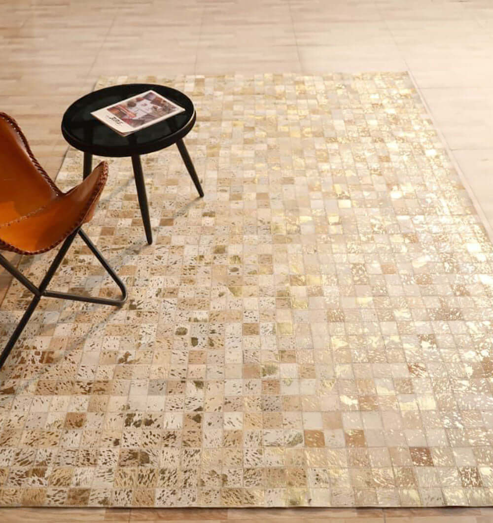 Tile Leather Rug image