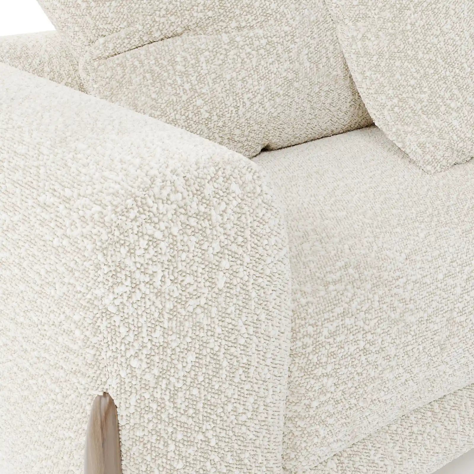 CloudSoft Boucle Lounge Sofa 2-Seater 4