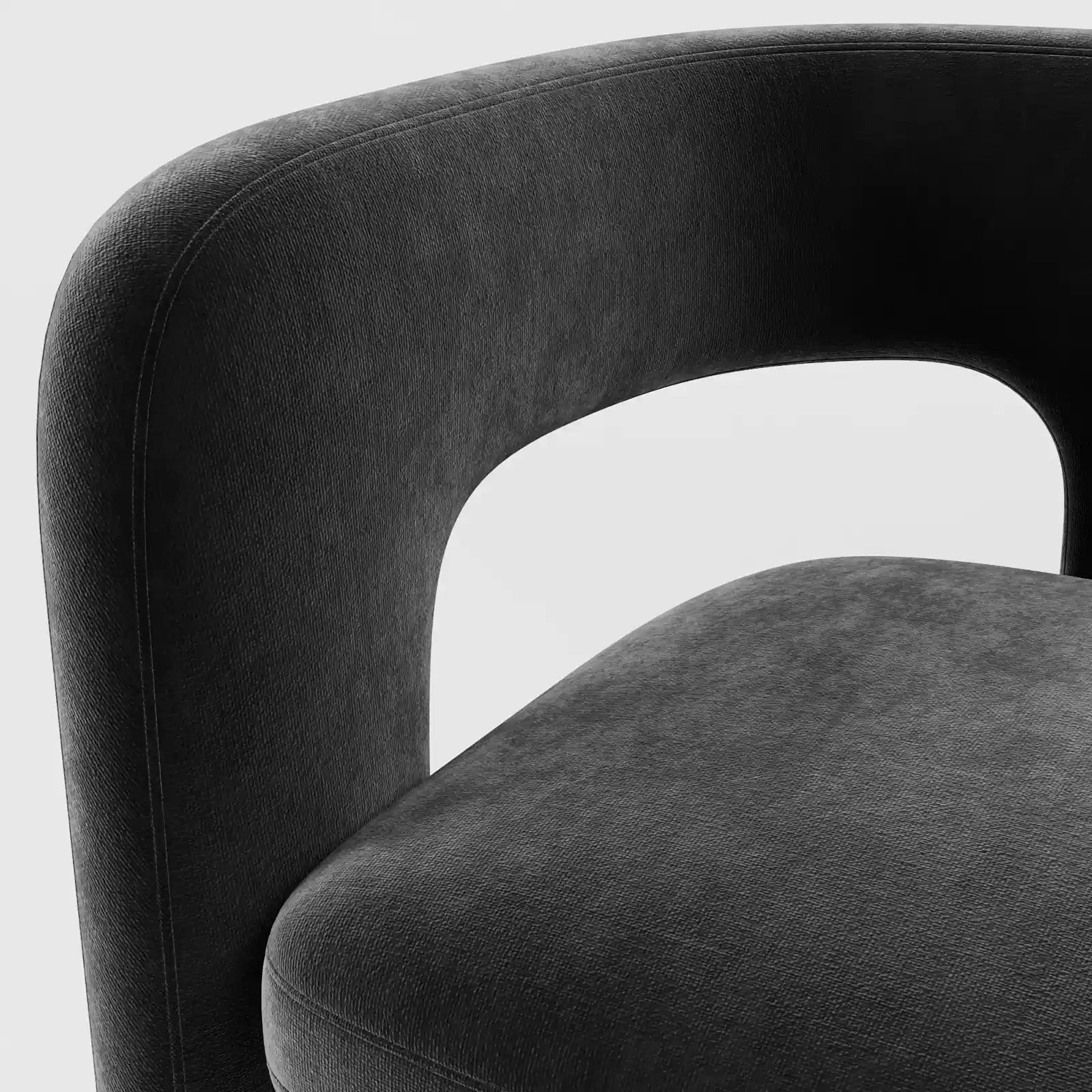 Lush U-Shaped Velvet Armchair 4