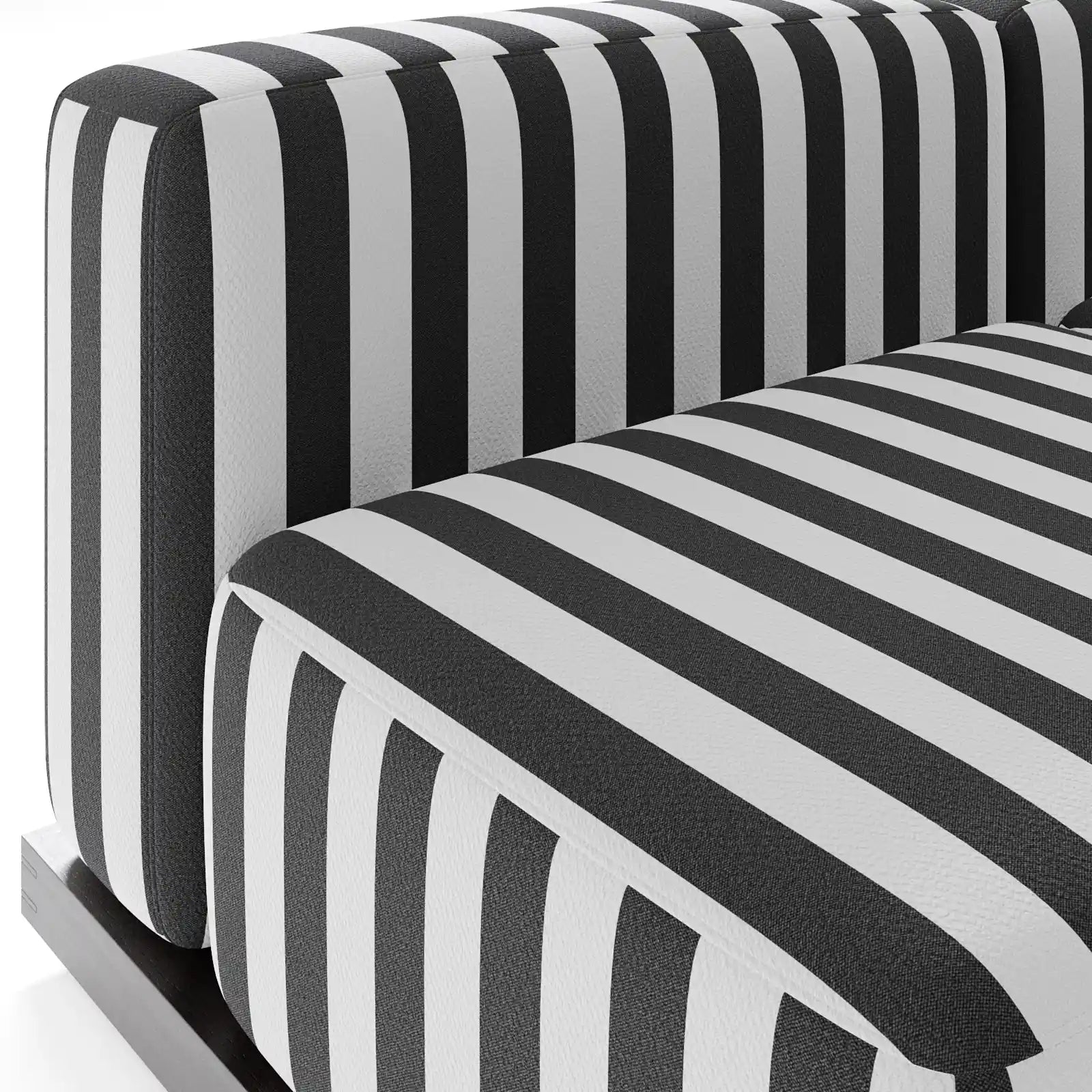 Striped Premium Satin Sectional Sofa 4