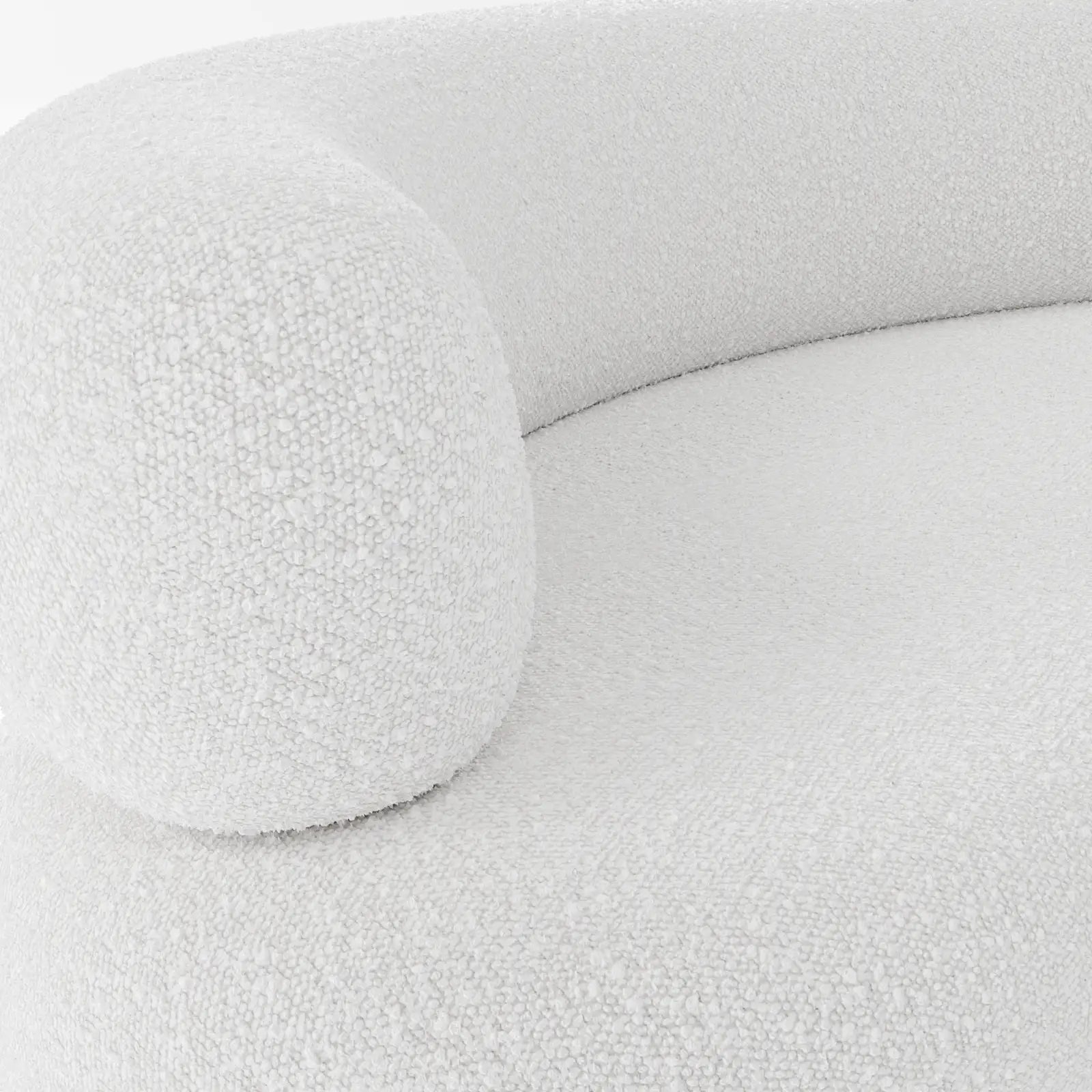 LuxeCurve Boucle Sofa 3-Seater 4
