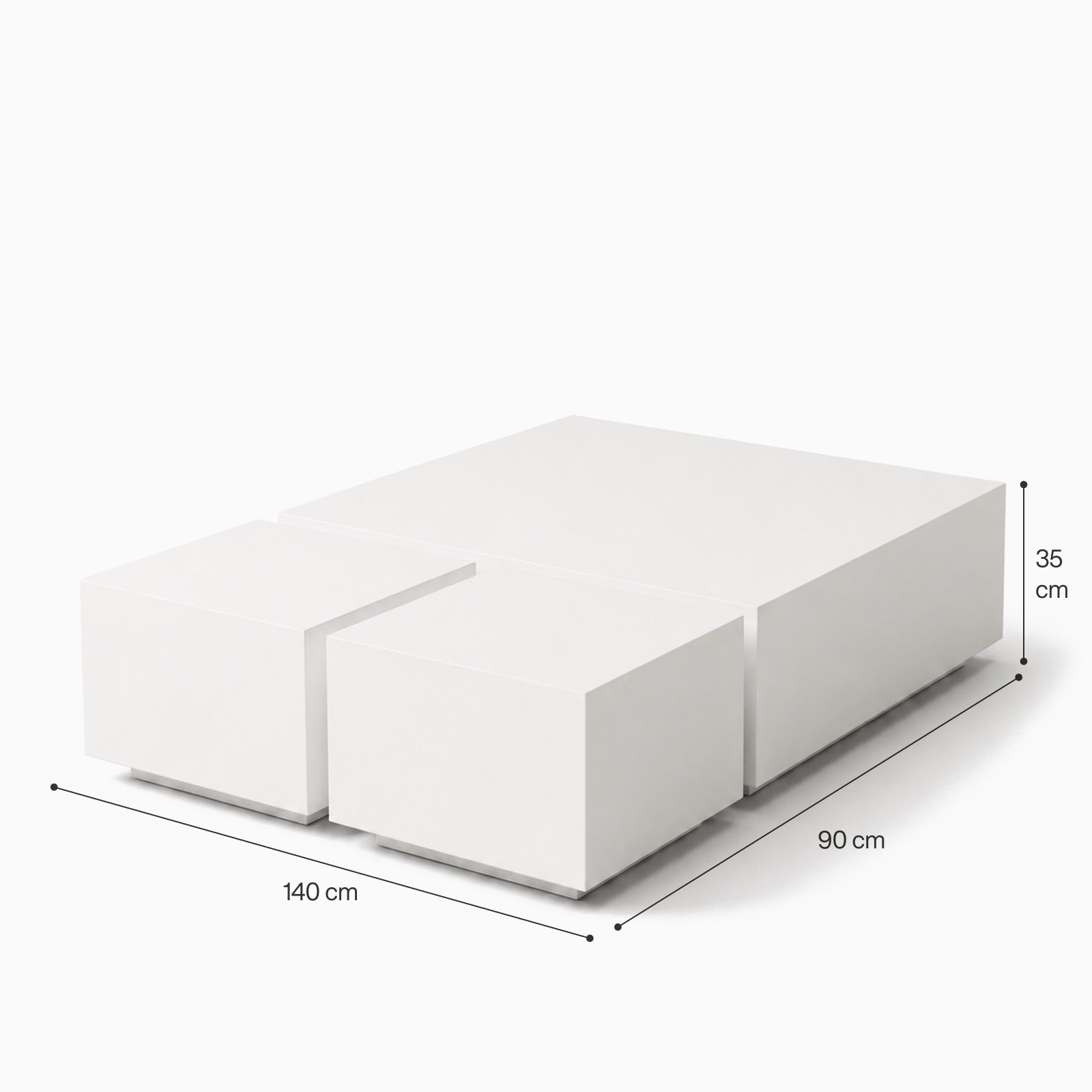 Maximilian White Microconcrete Coffee Table image