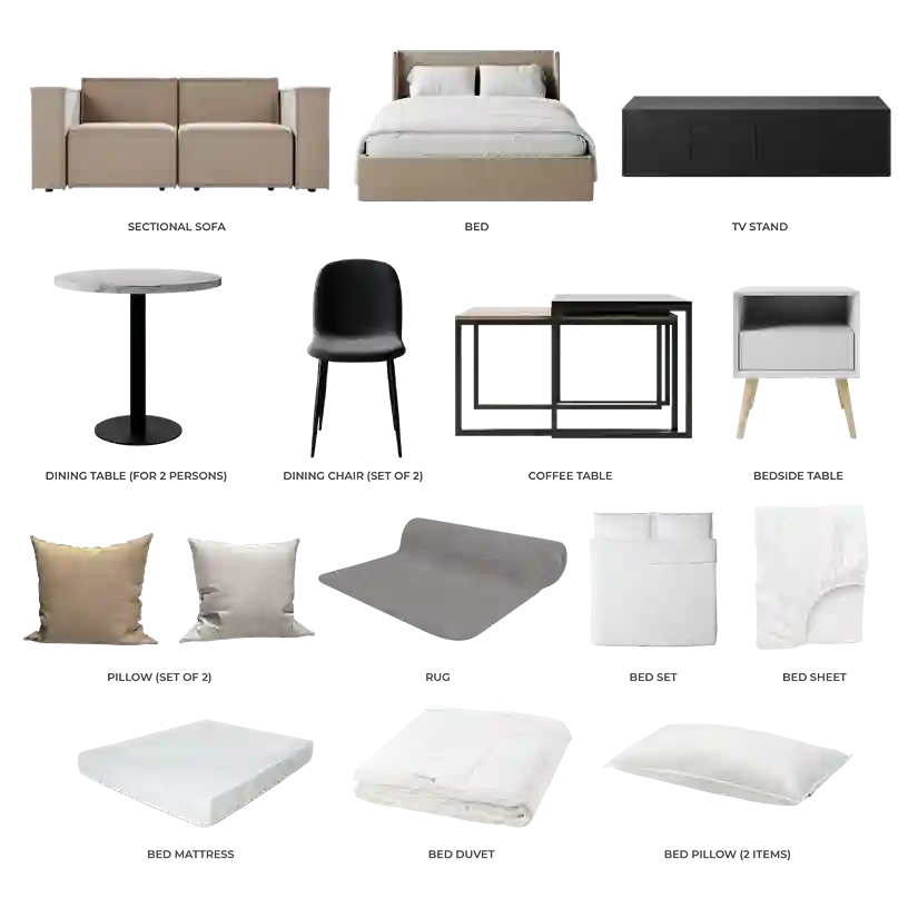 #Apartment Type/Number of Items_Studio/16 Items #Color_Cream