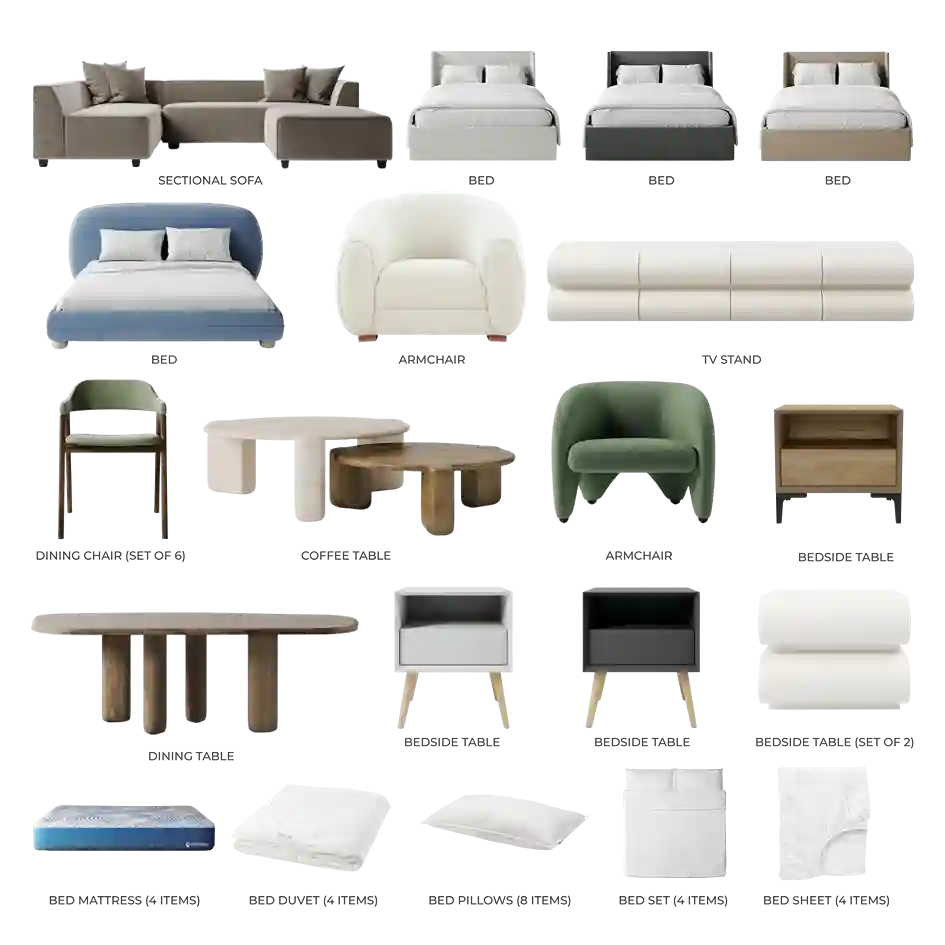 #Apartment Type/Number of Items_Villa/44 Items