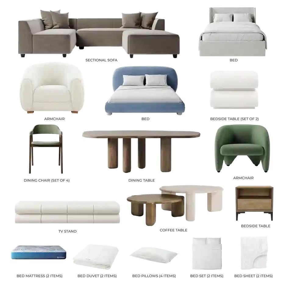 #Apartment Type/Number of Items_2-Bedroom/26 Items