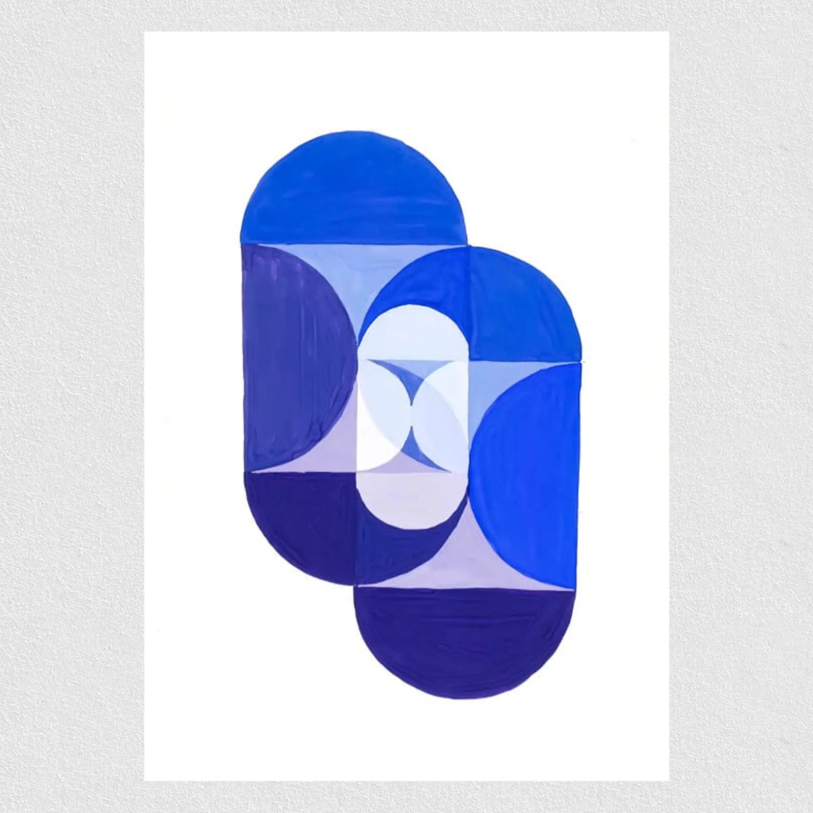 Geometricism Blue Poster