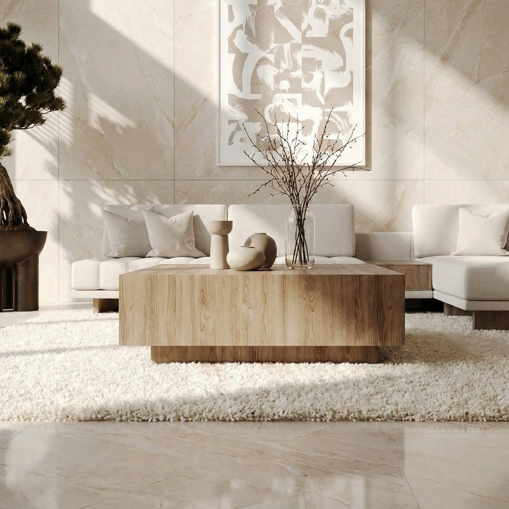 Cube Wood Coffee Table image