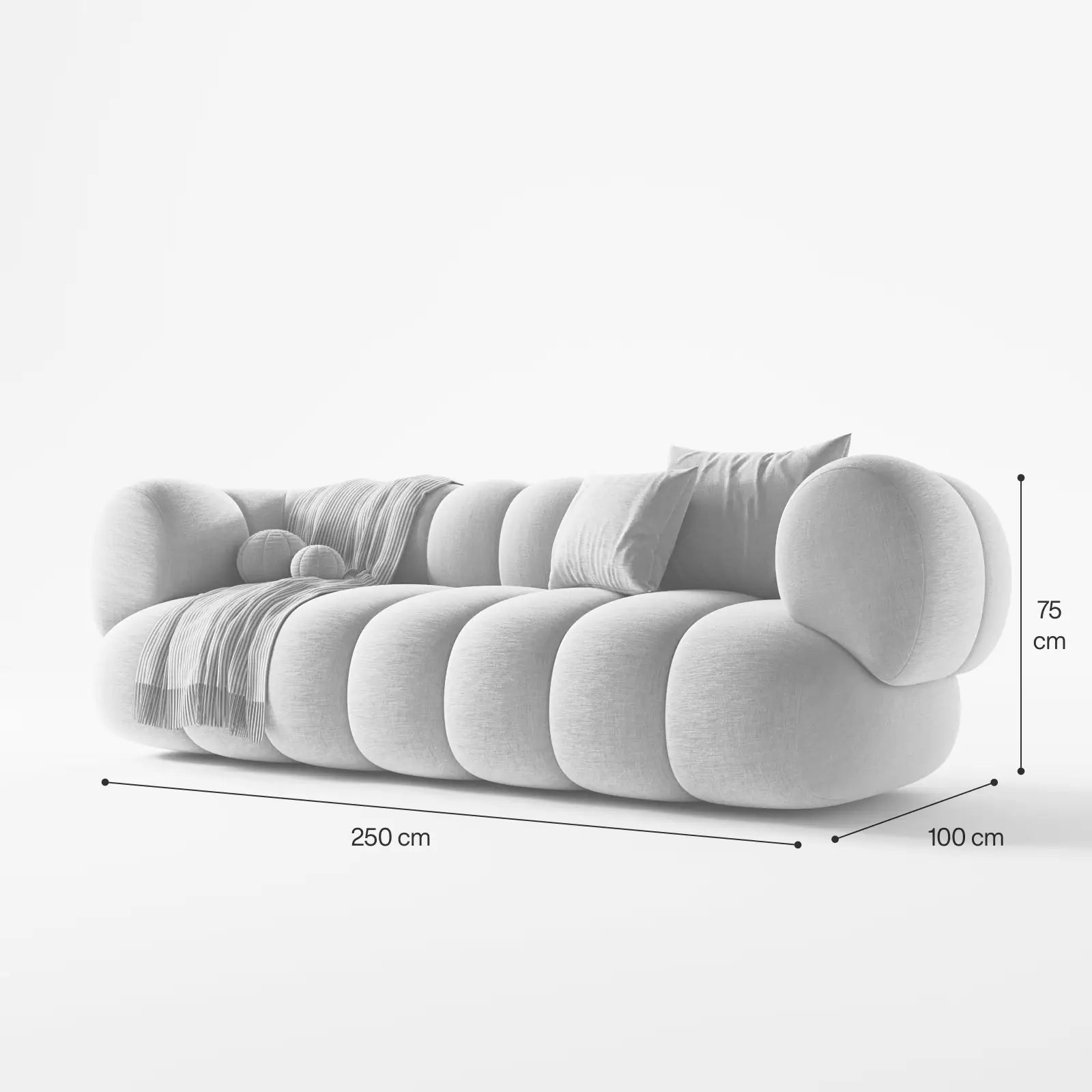 Cuddle Cove Matt Velvet Sofa 3-Seater 6