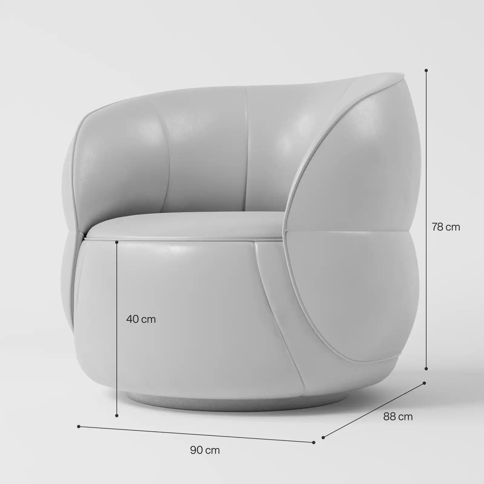 CurveEdge Faux Leather Lounge Chair 6