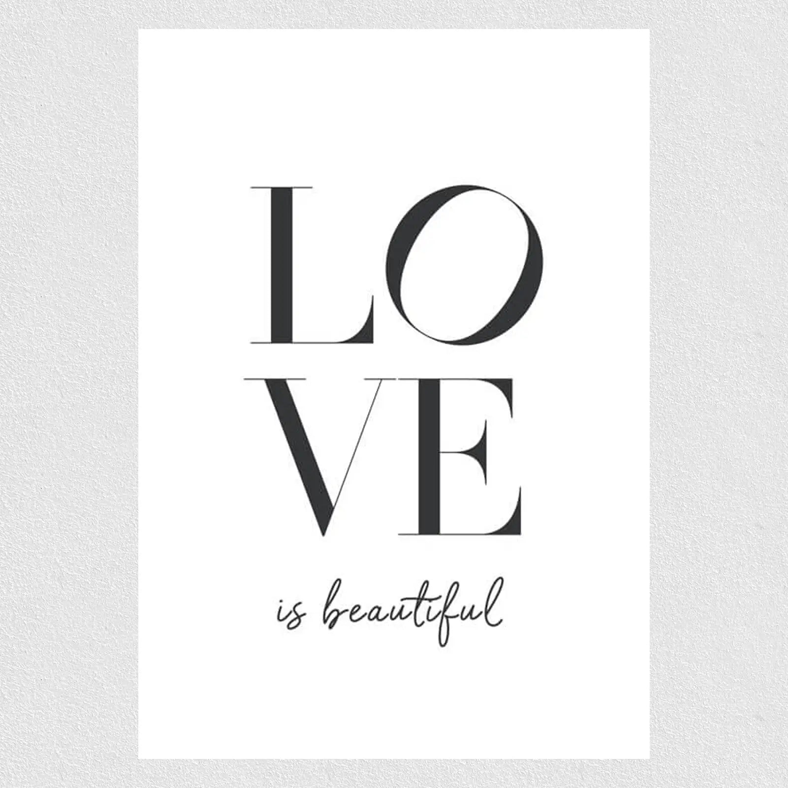 Lettering Is Beautiful Love Poster