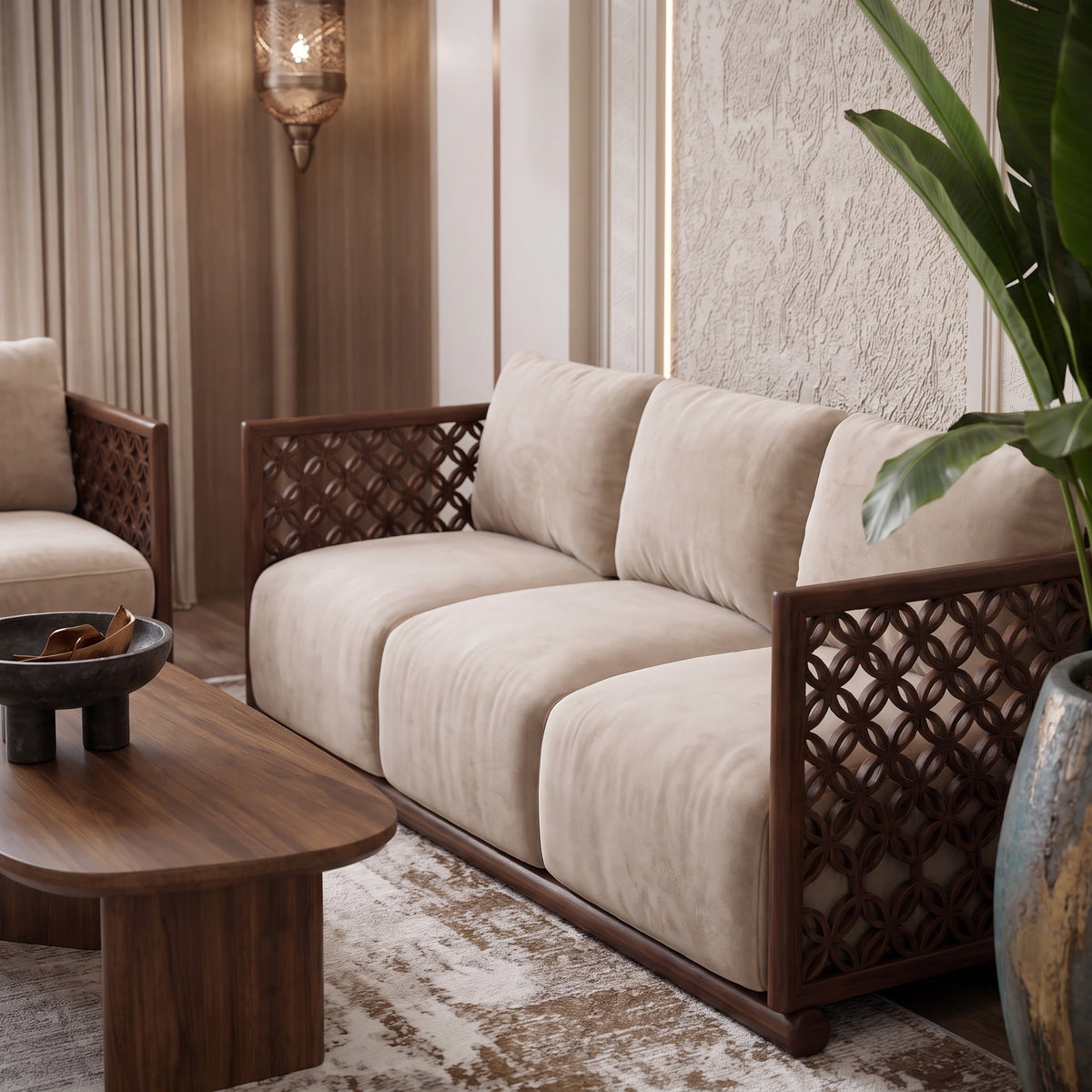 Reem 3-Seater Straight Sofa image