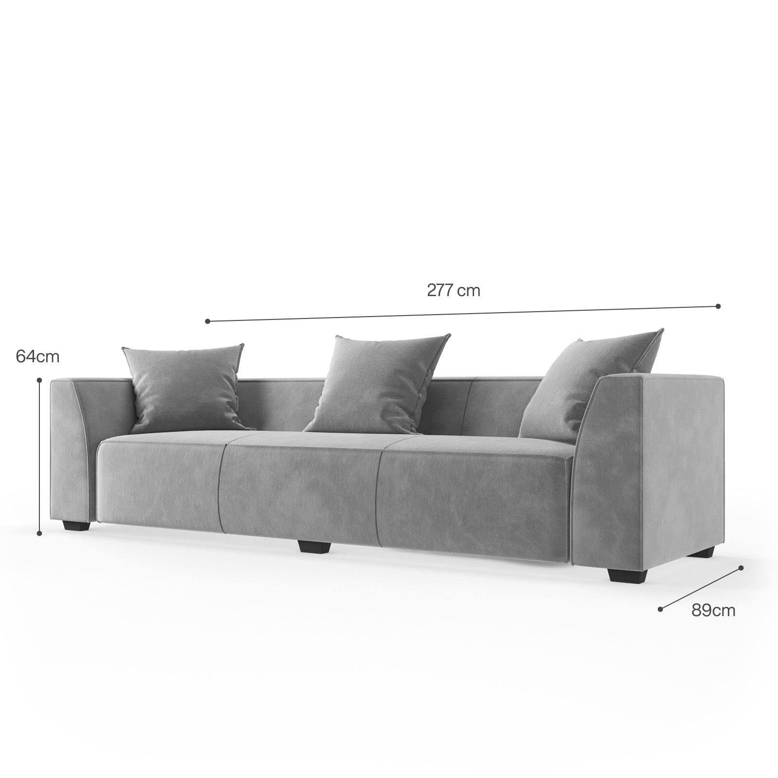 Woodland 3-Seater Straight Sofa image