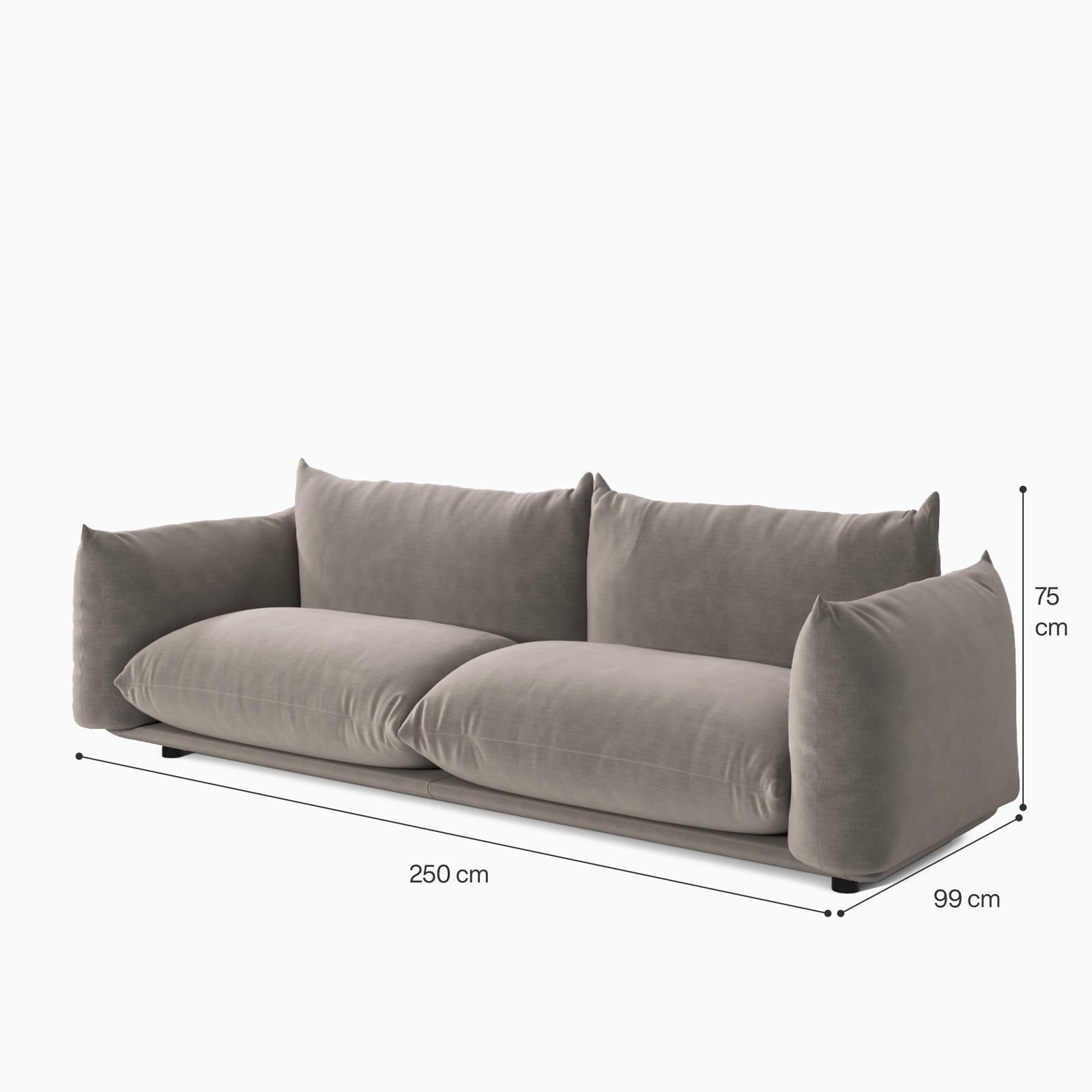 Atlas Spirit 2-Seater Straight Sofa image