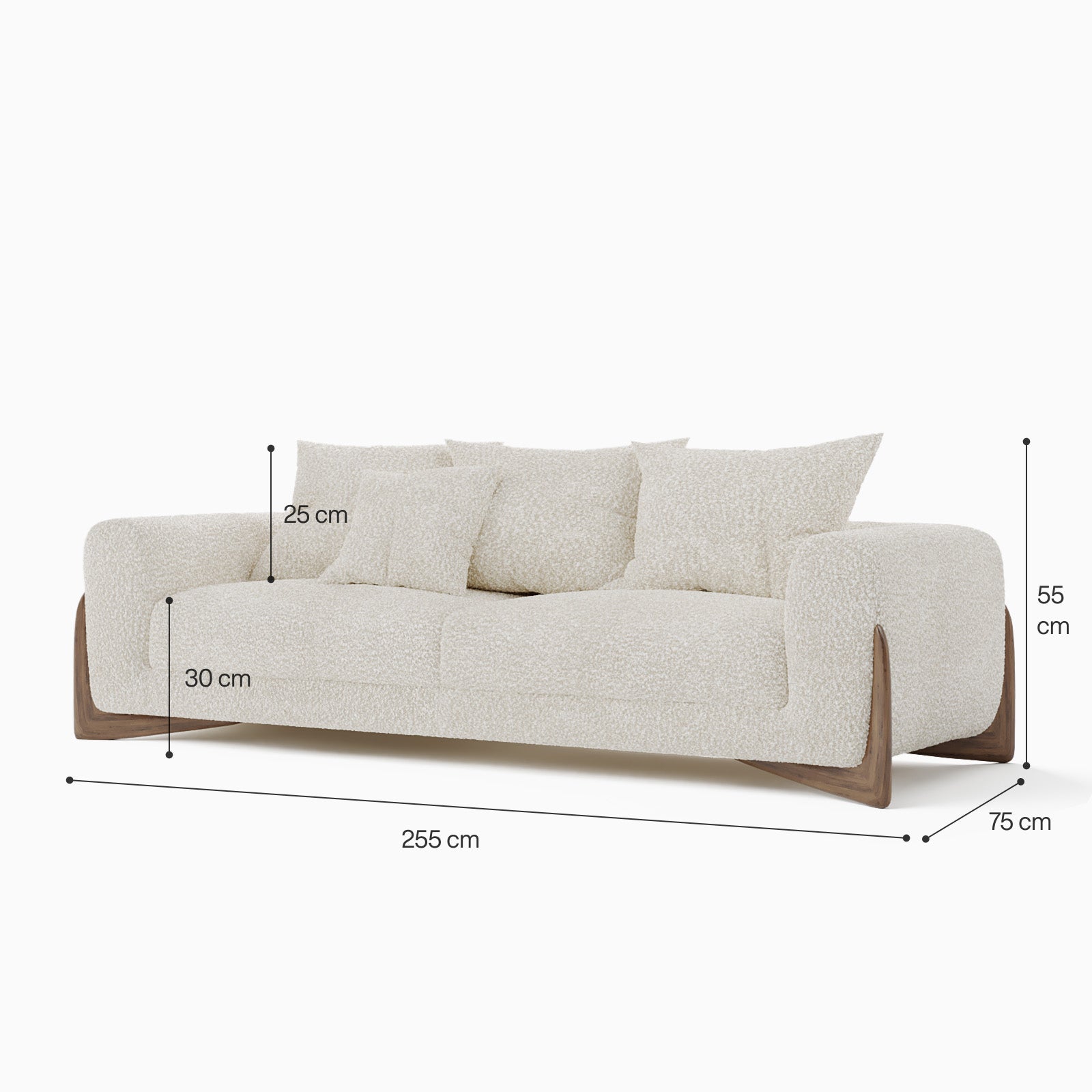 Timber 2-Seater Straight Sofa image