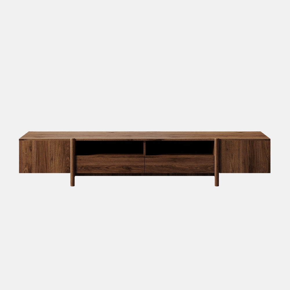 Modern walnut media unit — furniture package dubai.