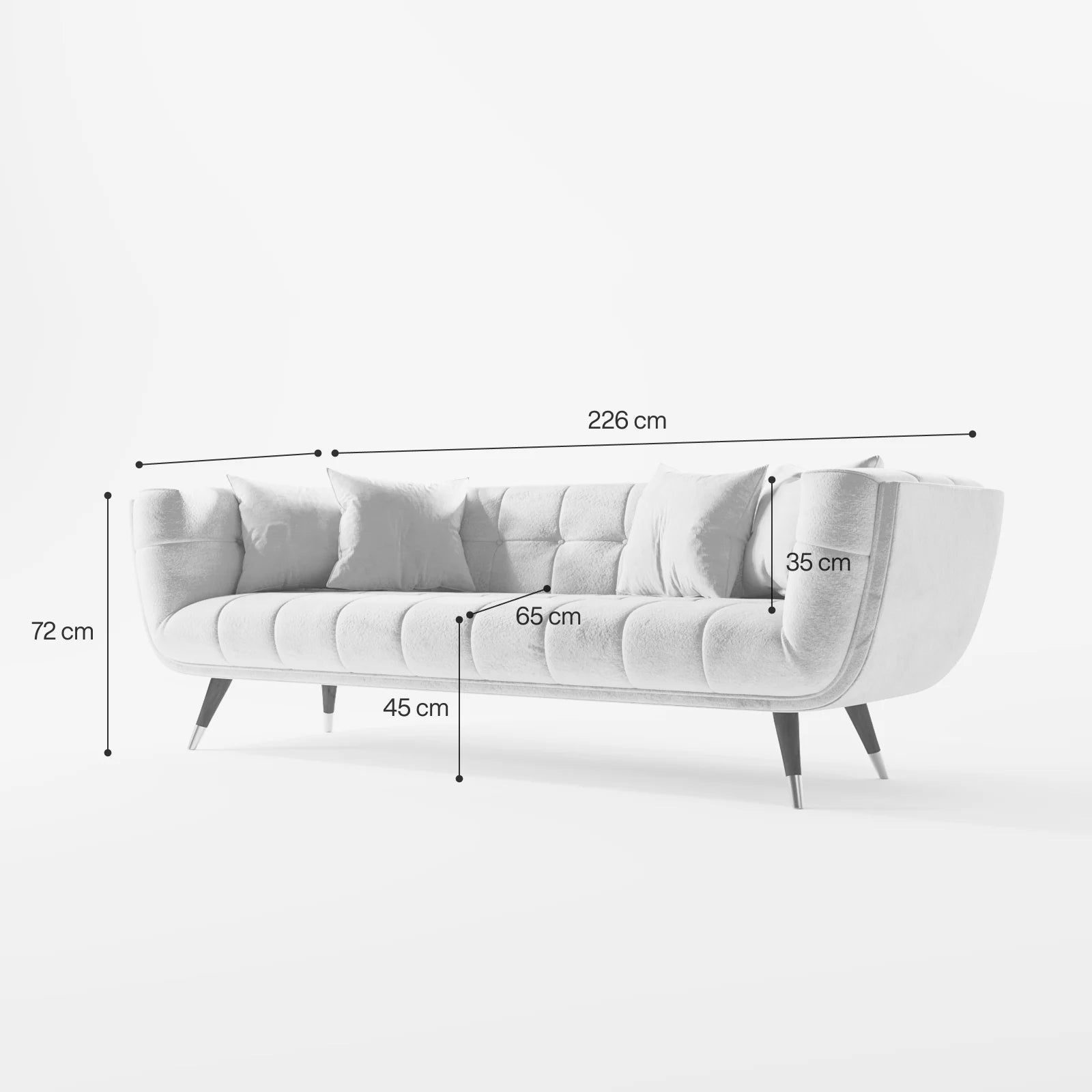 Ember Padding Sofa 4-Seater 7