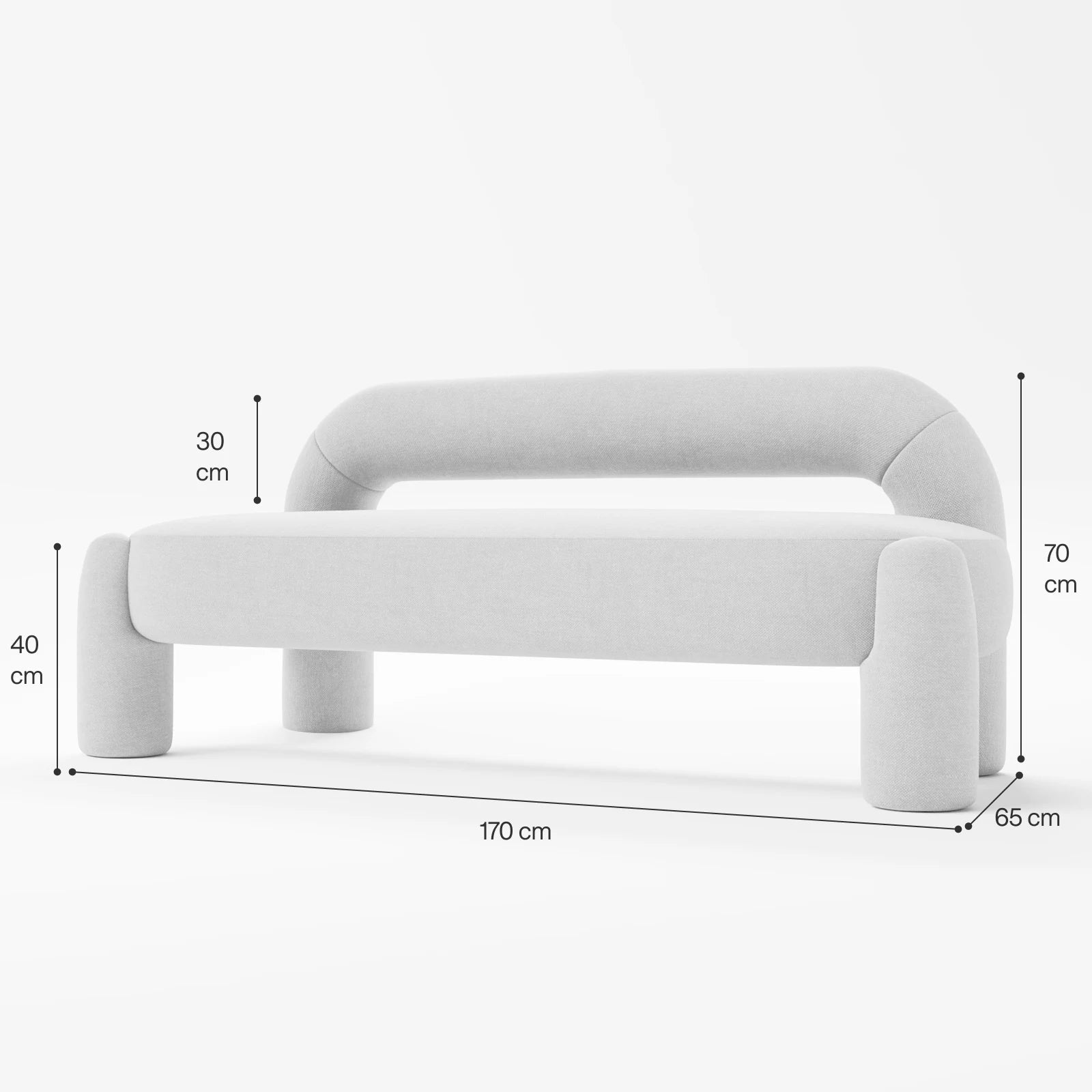 Прямой 2-местный диван Contour image