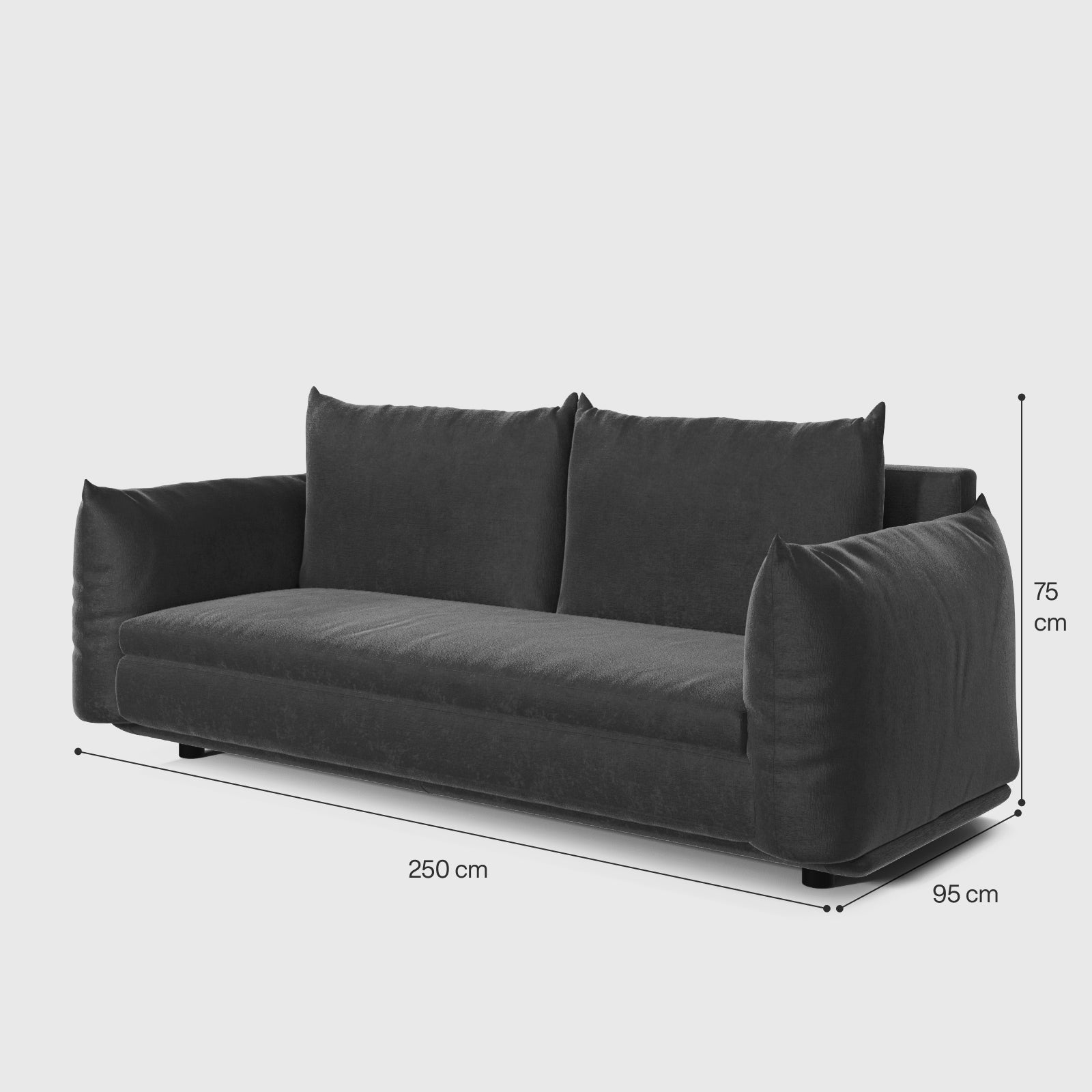 Alba 3-Seater Straight Sofa image