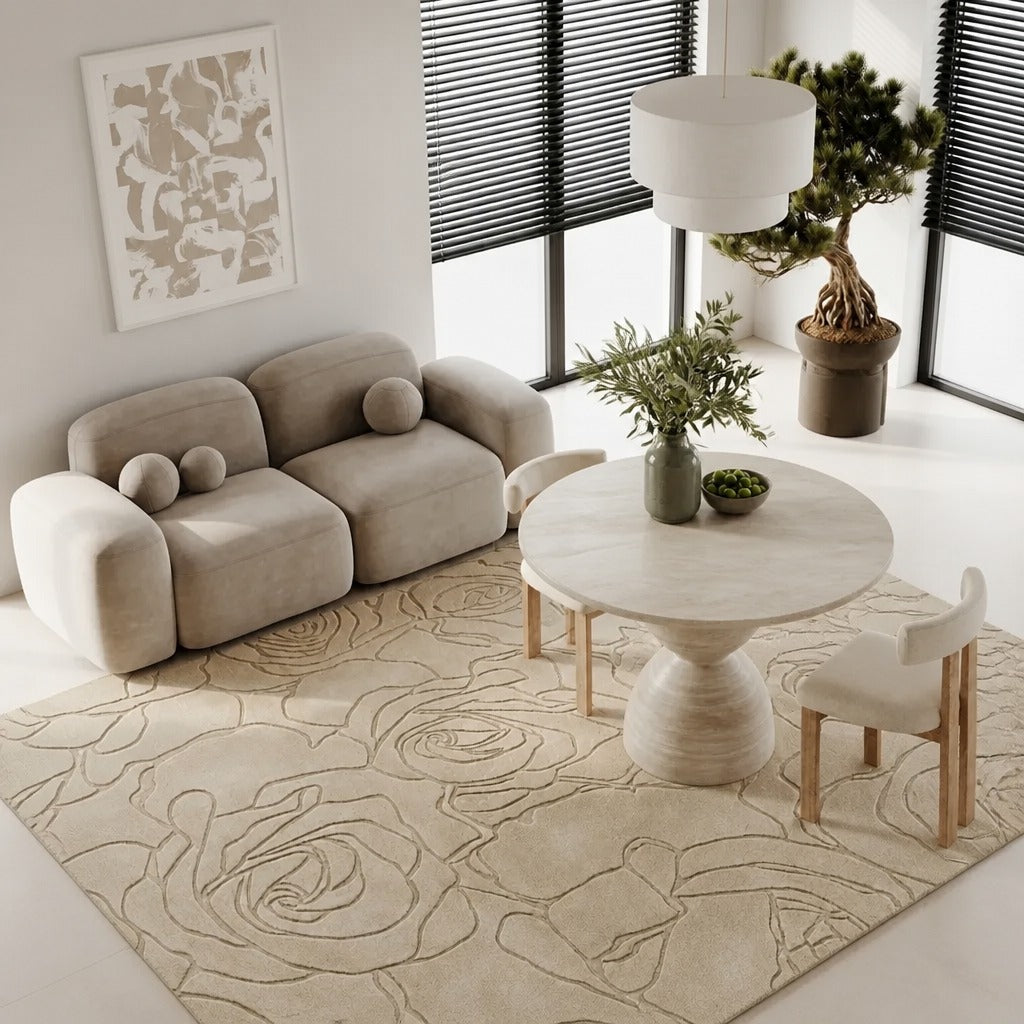 Sussane Travertine Sculpted Base Dining Table image