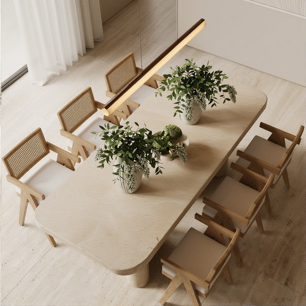 Liwa Cream Microconcrete Dining Table image