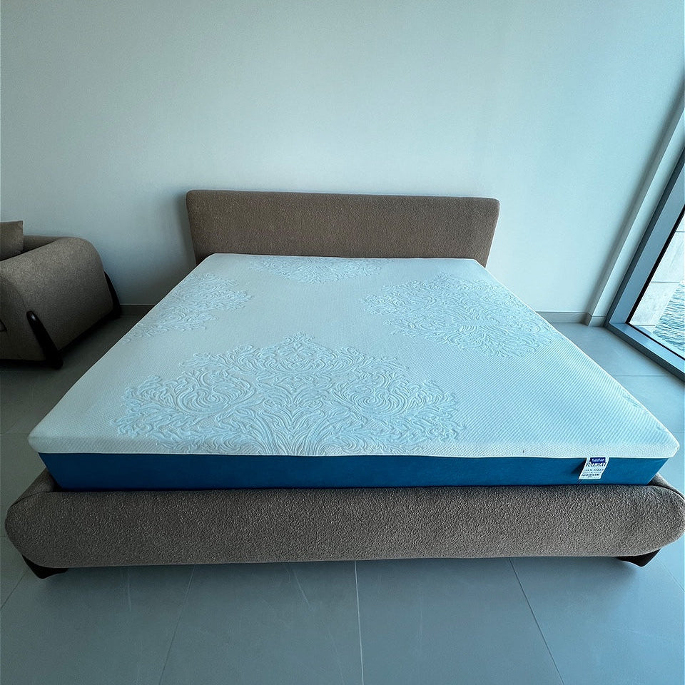 Kyoto Extra King Size Bed Camel Boucle image