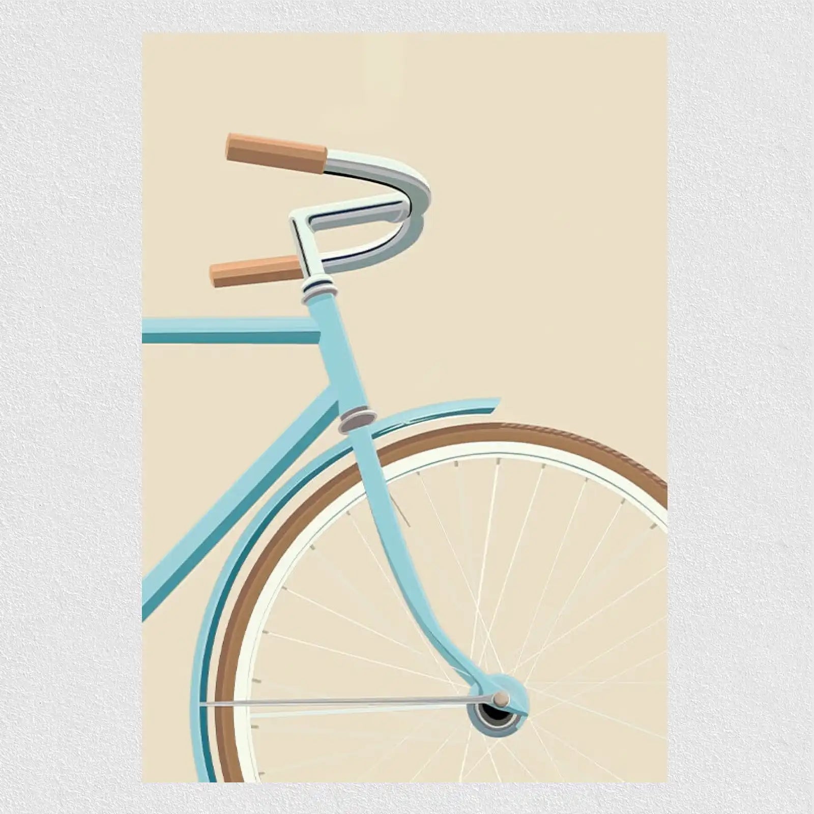 Light Blue Bike Kids Poster