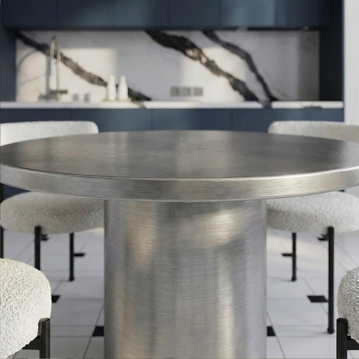 Levy Steel Round Dining Table image