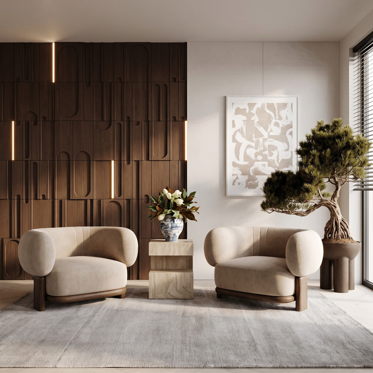 LuxeCurve Rest Armchair