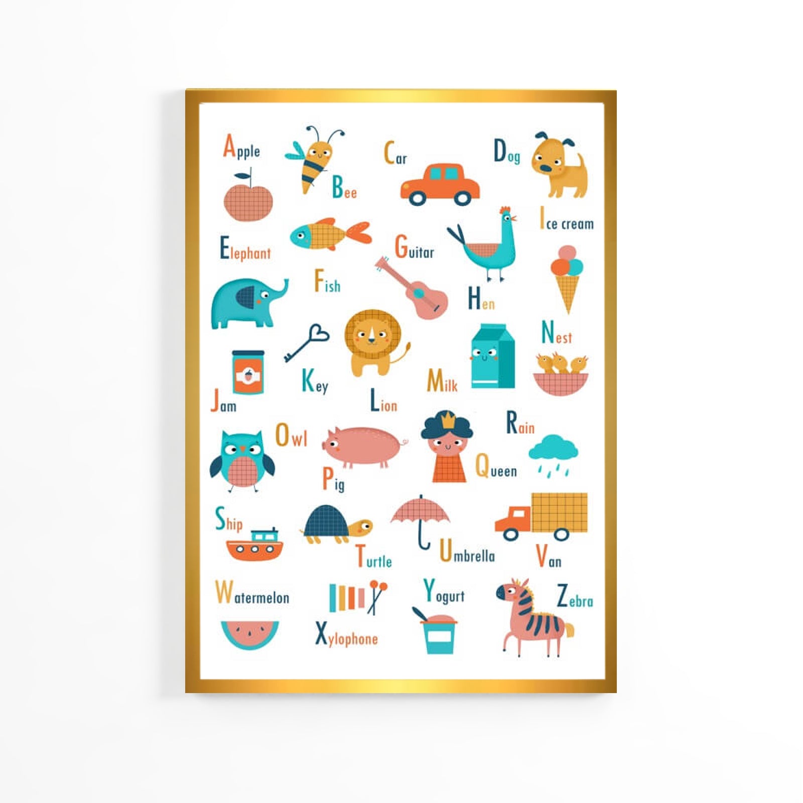 Плакат с английскими буквами алфавита для детей image