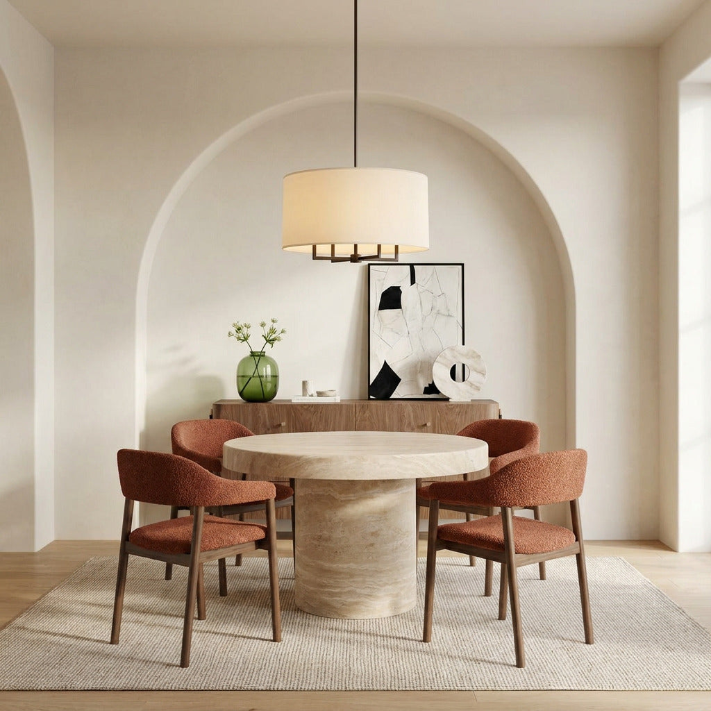 Sally Cream Travertine Dining Table